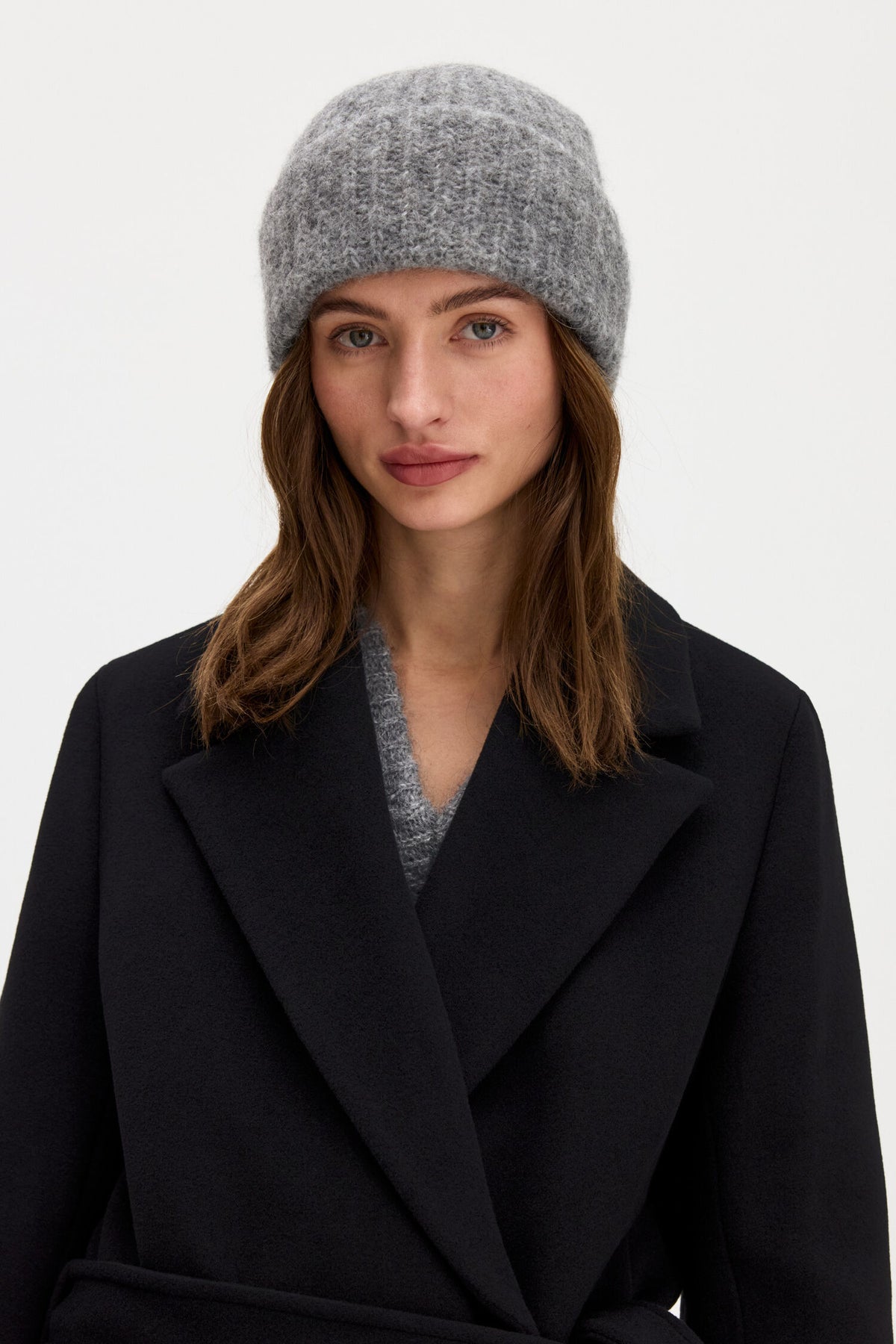 Filippa Hairy Alpaca Hat | Grey