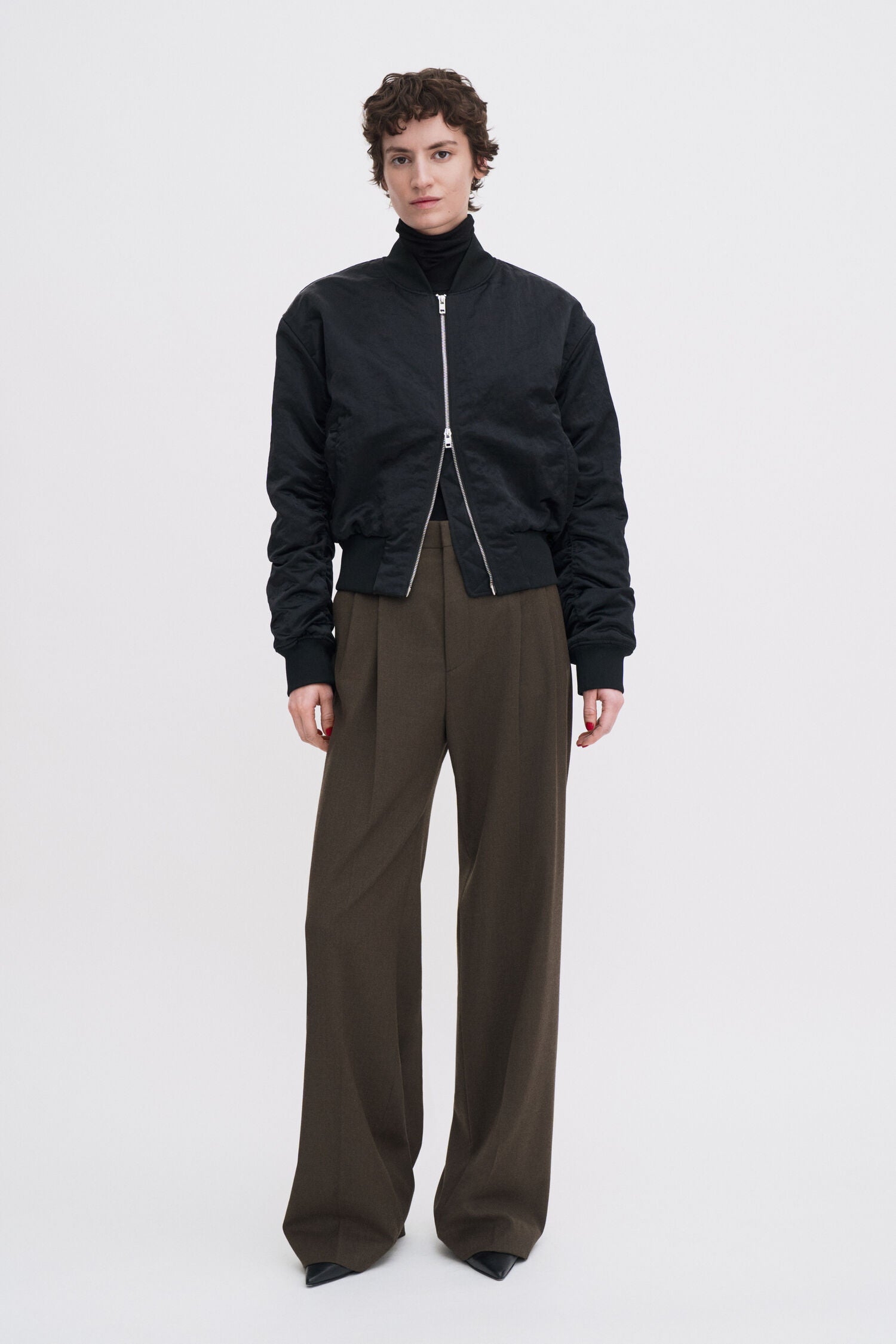 Filippa K Darcey Walnut Brown Wool Trousers