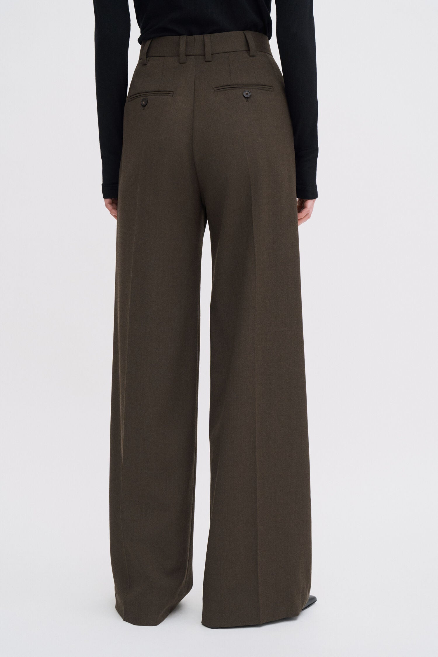 Filippa K Darcey Walnut Brown Wool Trousers