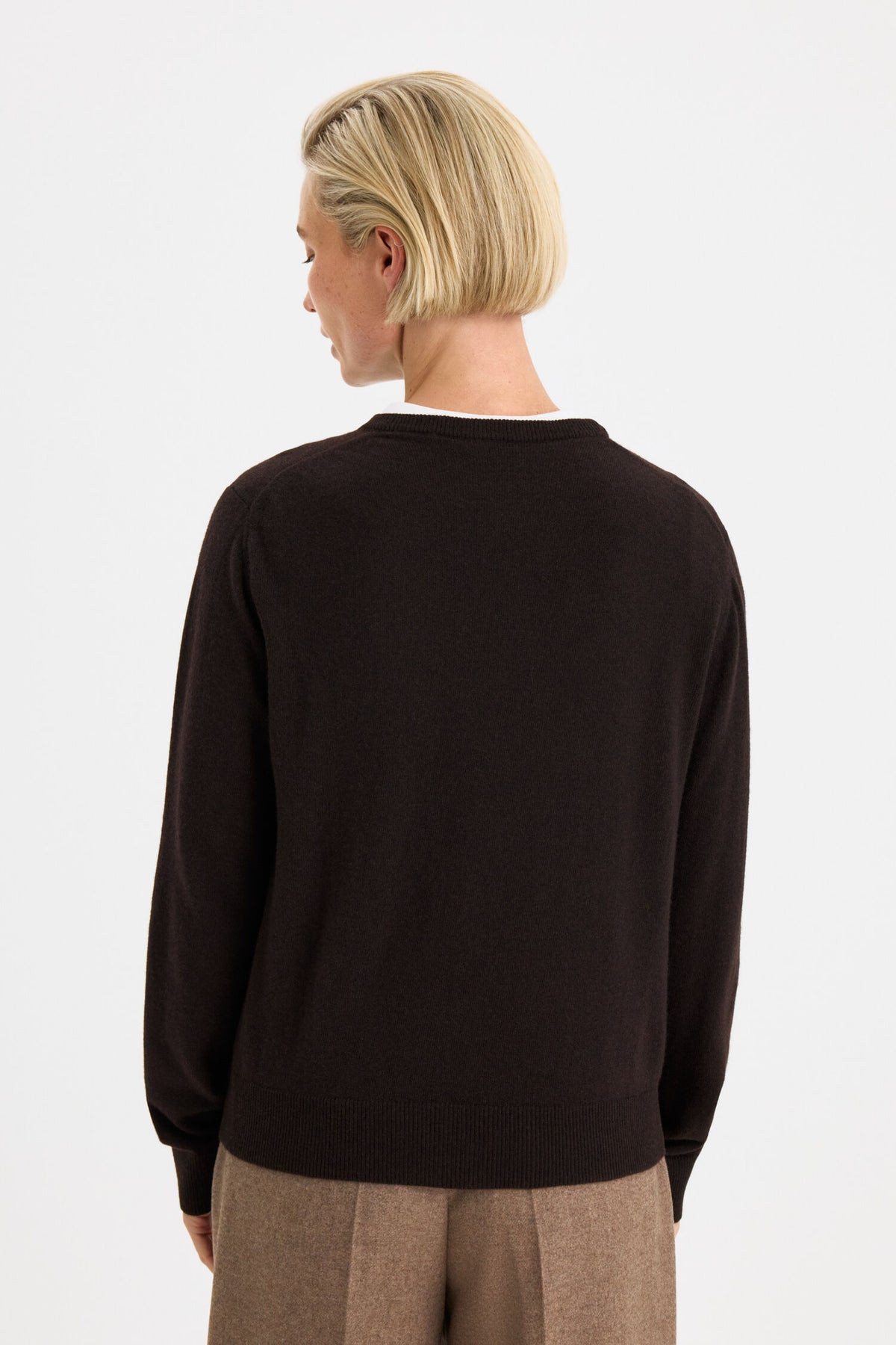 Filippa K Soft Wool Crewneck Sweater | Dark Chocolate
