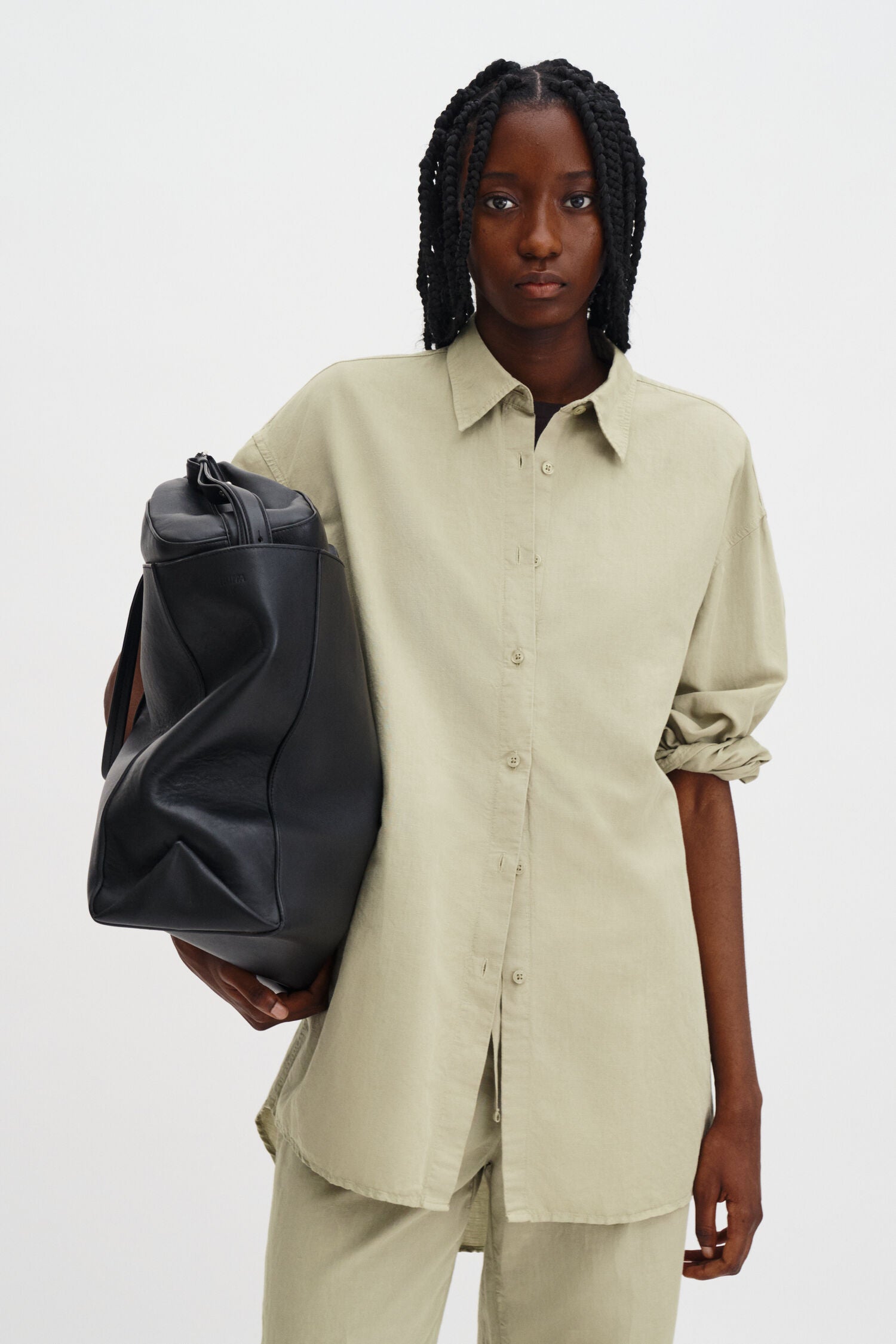 Filippa K Sandie Linen Shirt | Light Green