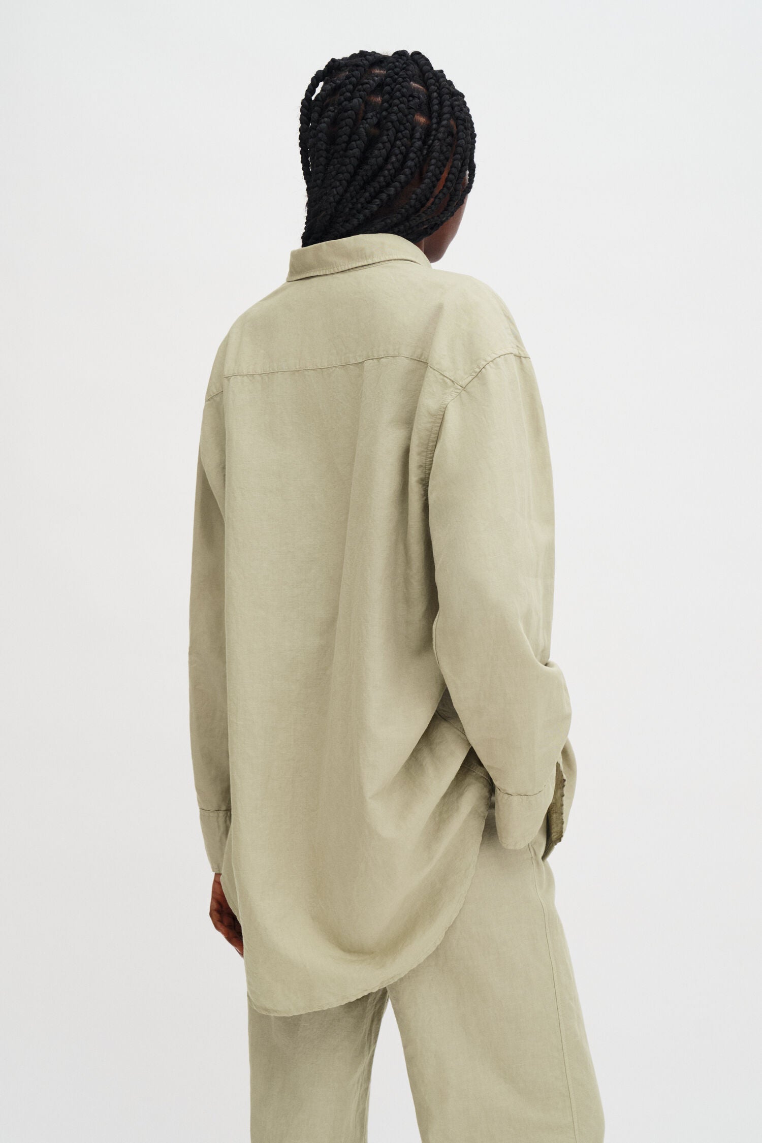 Filippa K Sandie Linen Shirt | Light Green