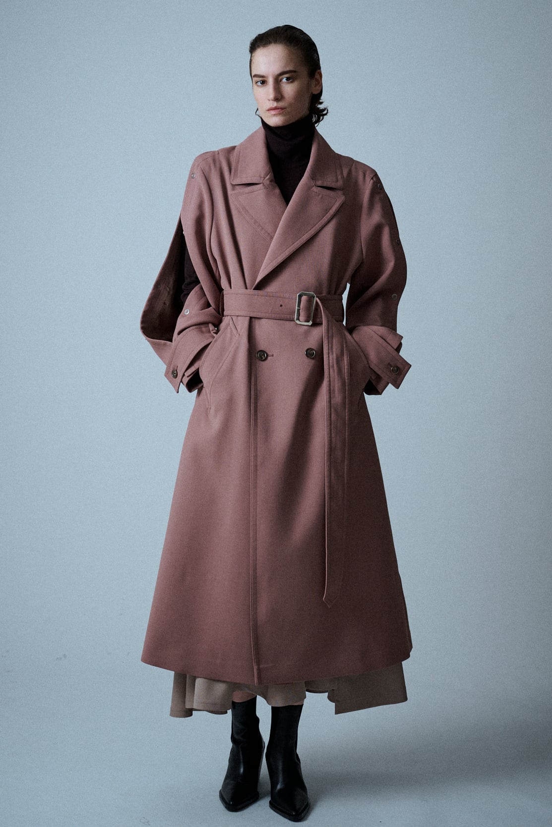 UJOH Open Sleeve Coat | Rosy Brown