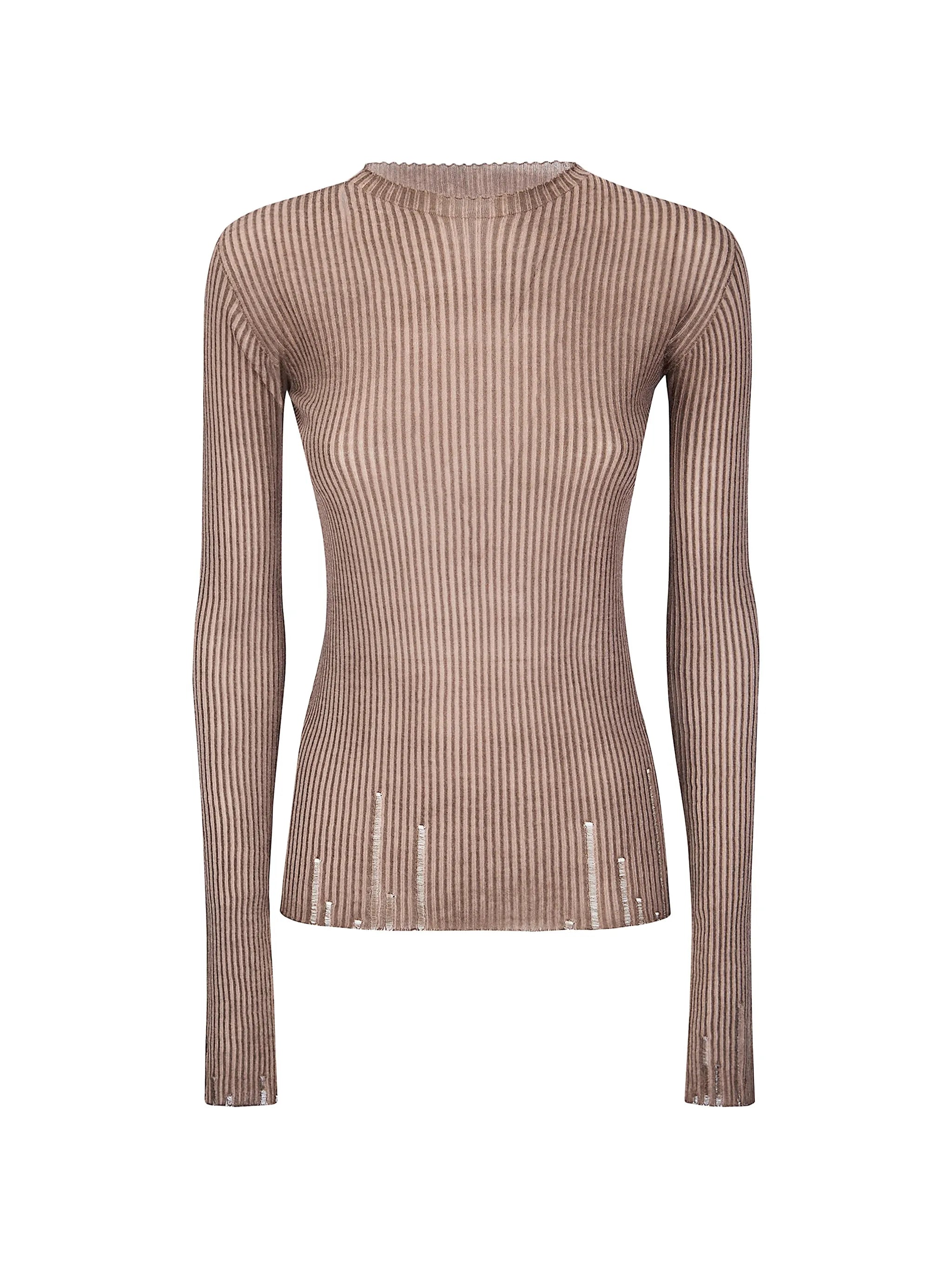Uma Wang Long Sleeve Knit Top | Brown