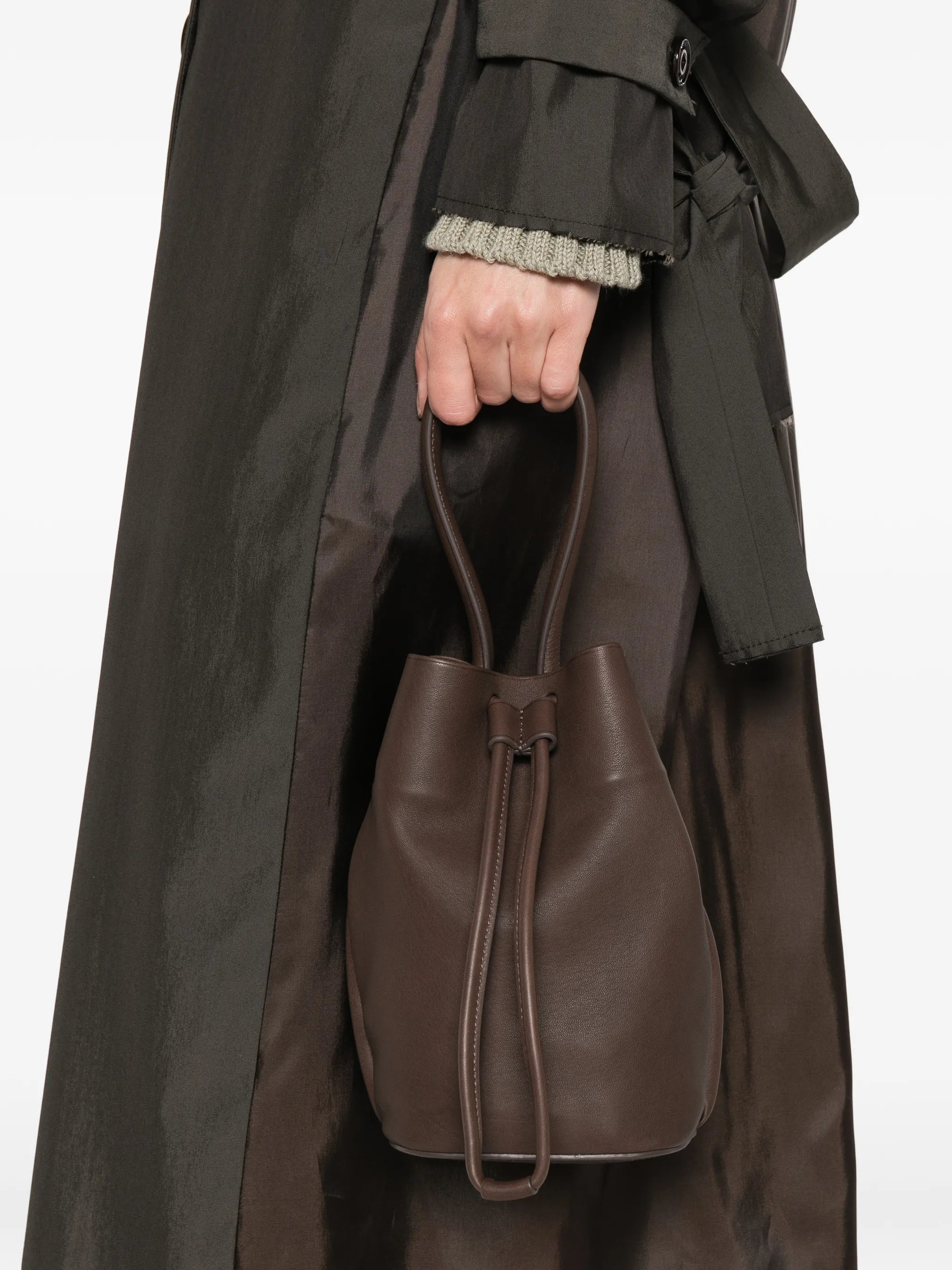 Uma Wang Small Sac Bucket Bag | Dark Brown