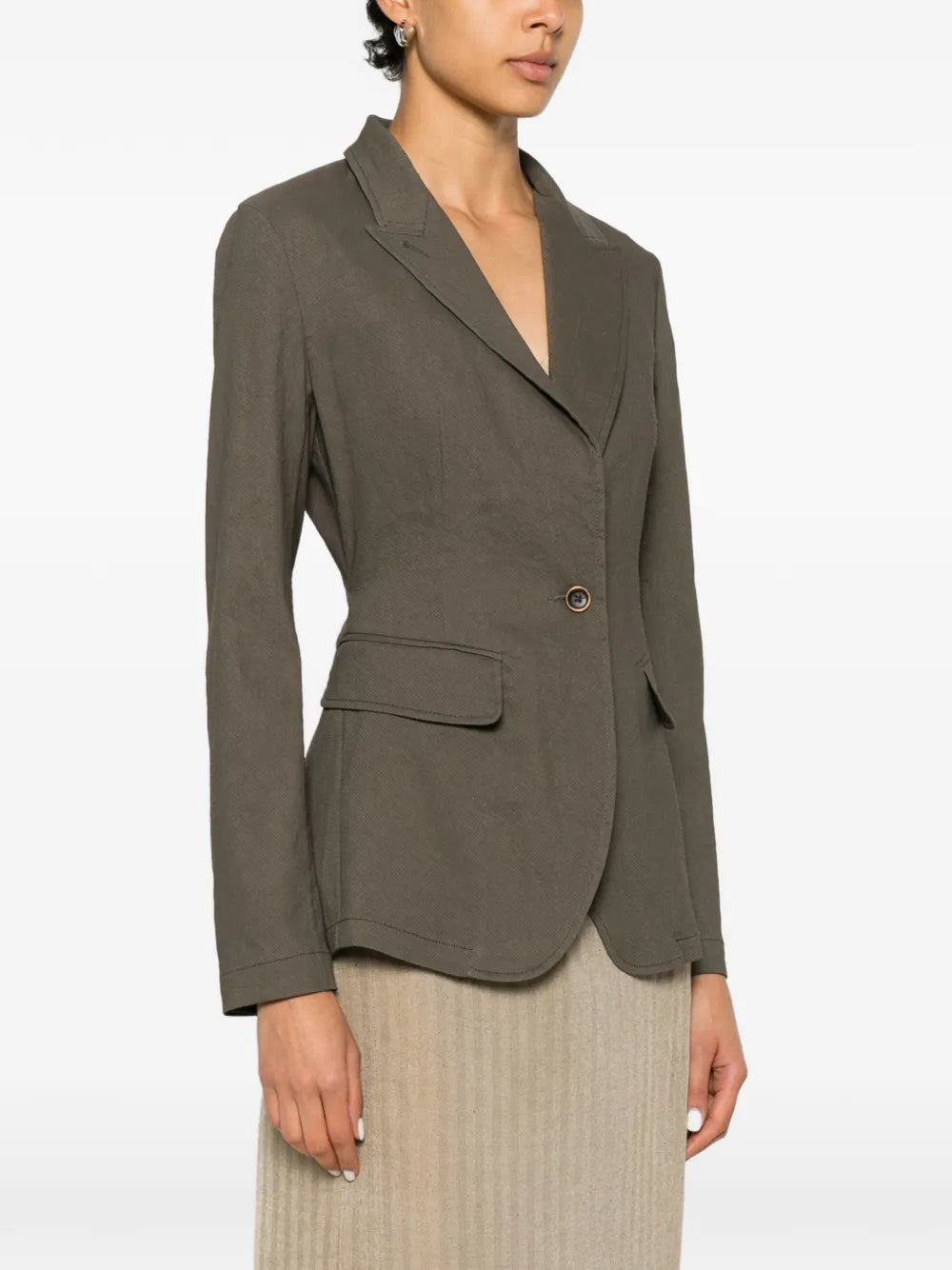 Uma Wang Linen Kylie Jacket | Dark Grey