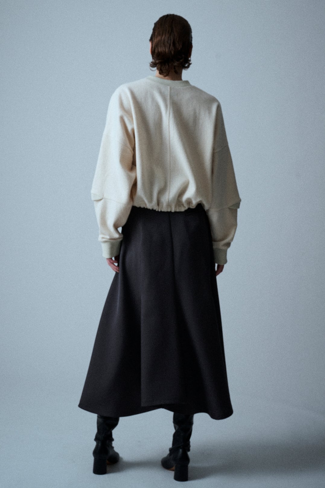 UJOH Draw Cord Fleece Top | Ivory