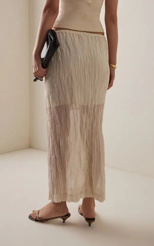 Róhe Textured Tube Skirt | Cream