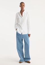 Róhe Poplin Shaped Shirt | Optic White