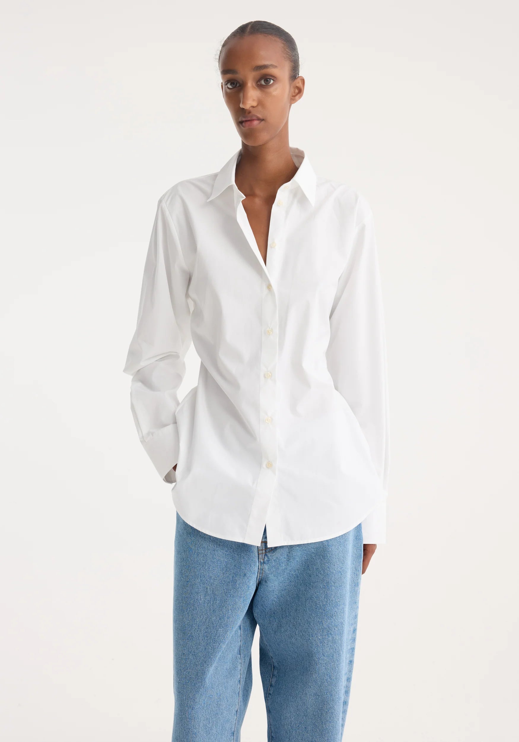 Róhe Poplin Shaped Shirt | Optic White