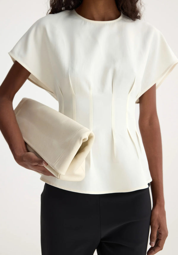 Róhe Sculptural Waisted Top Off White