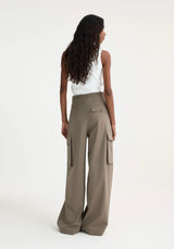 Róhe Tailored Cargo Trousers Taupe