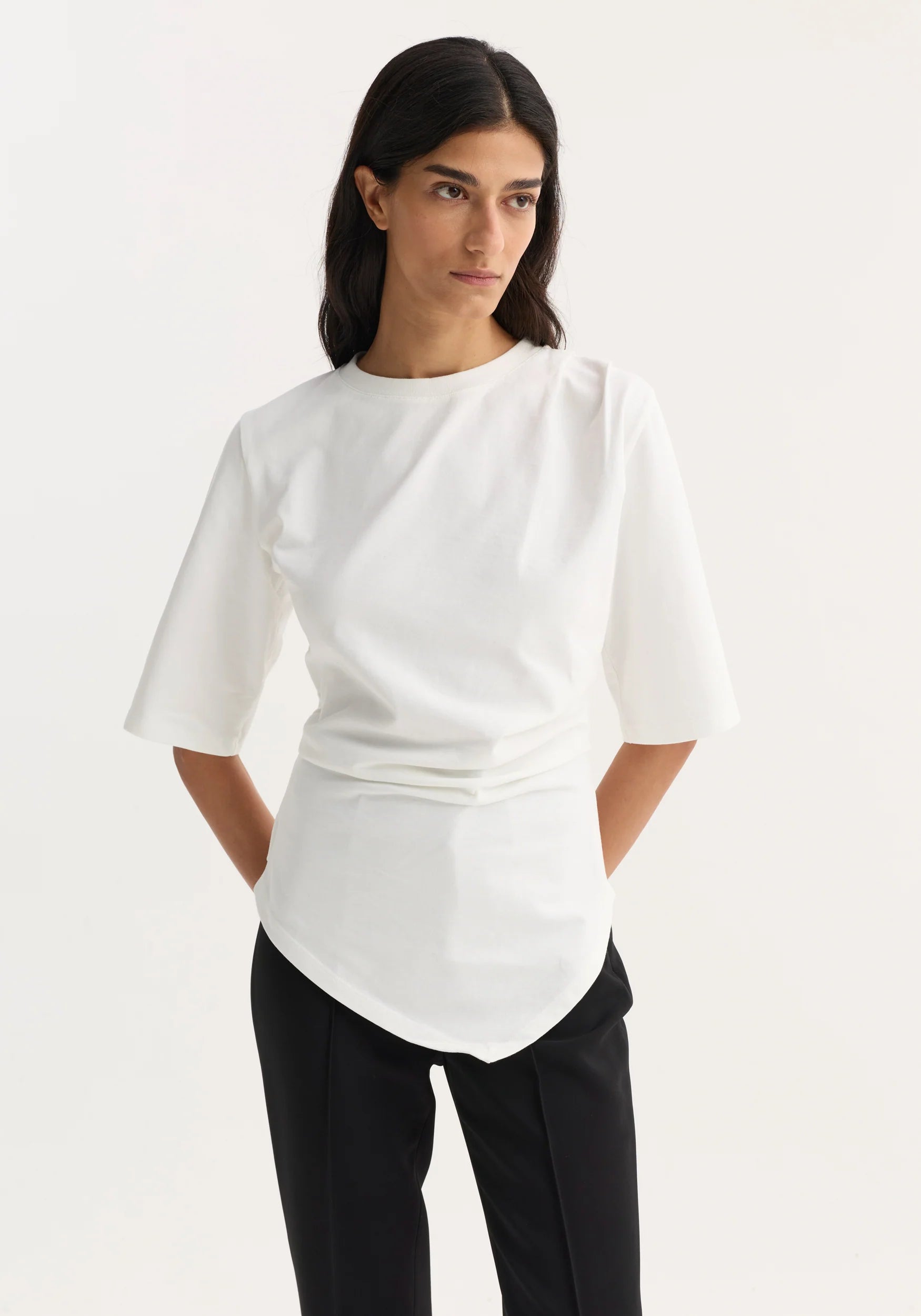 Róhe Reinvented Twisted T-Shirt | Optic White