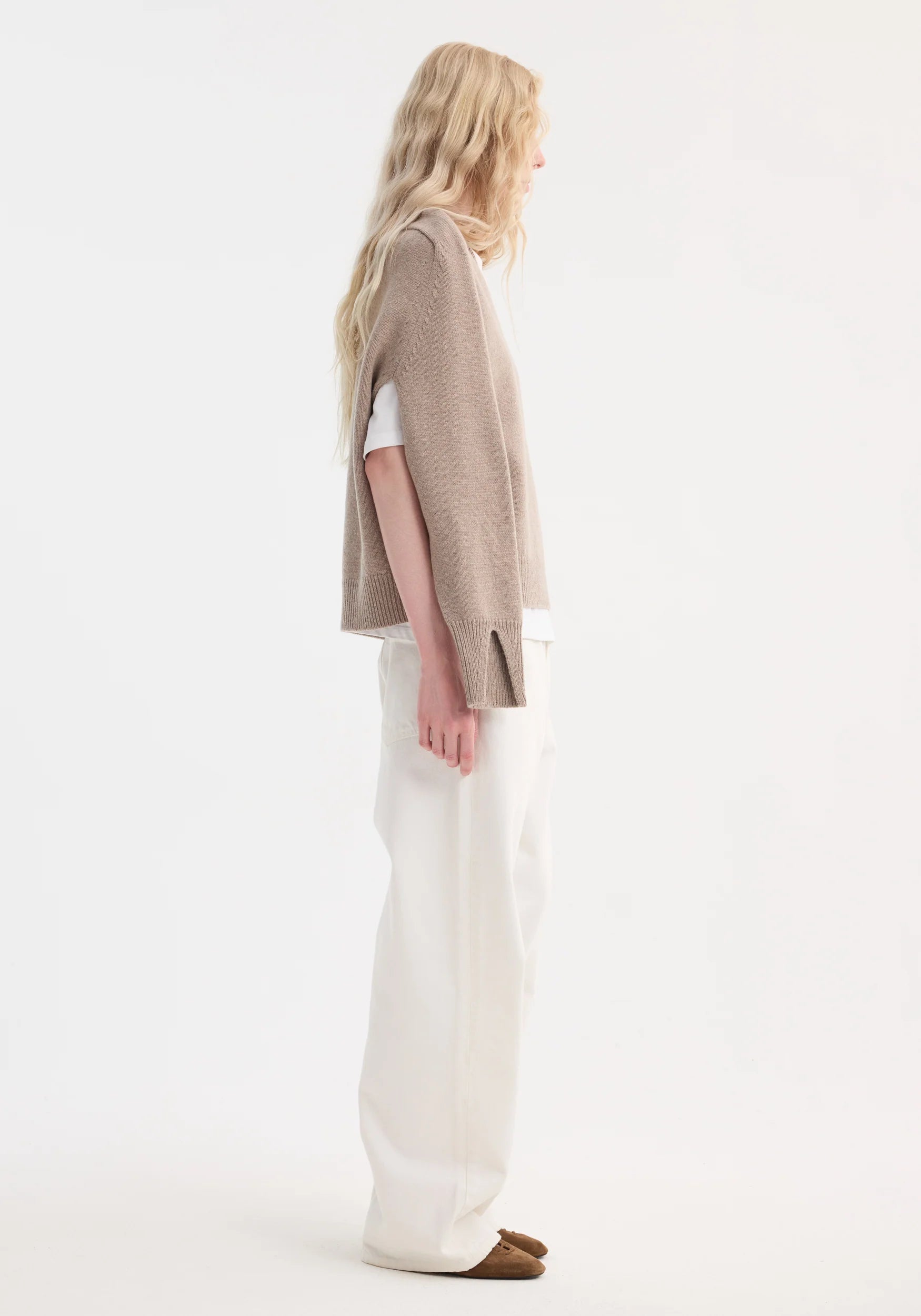 Róhe Sleeve Wrap Jumper | Taupe Melange