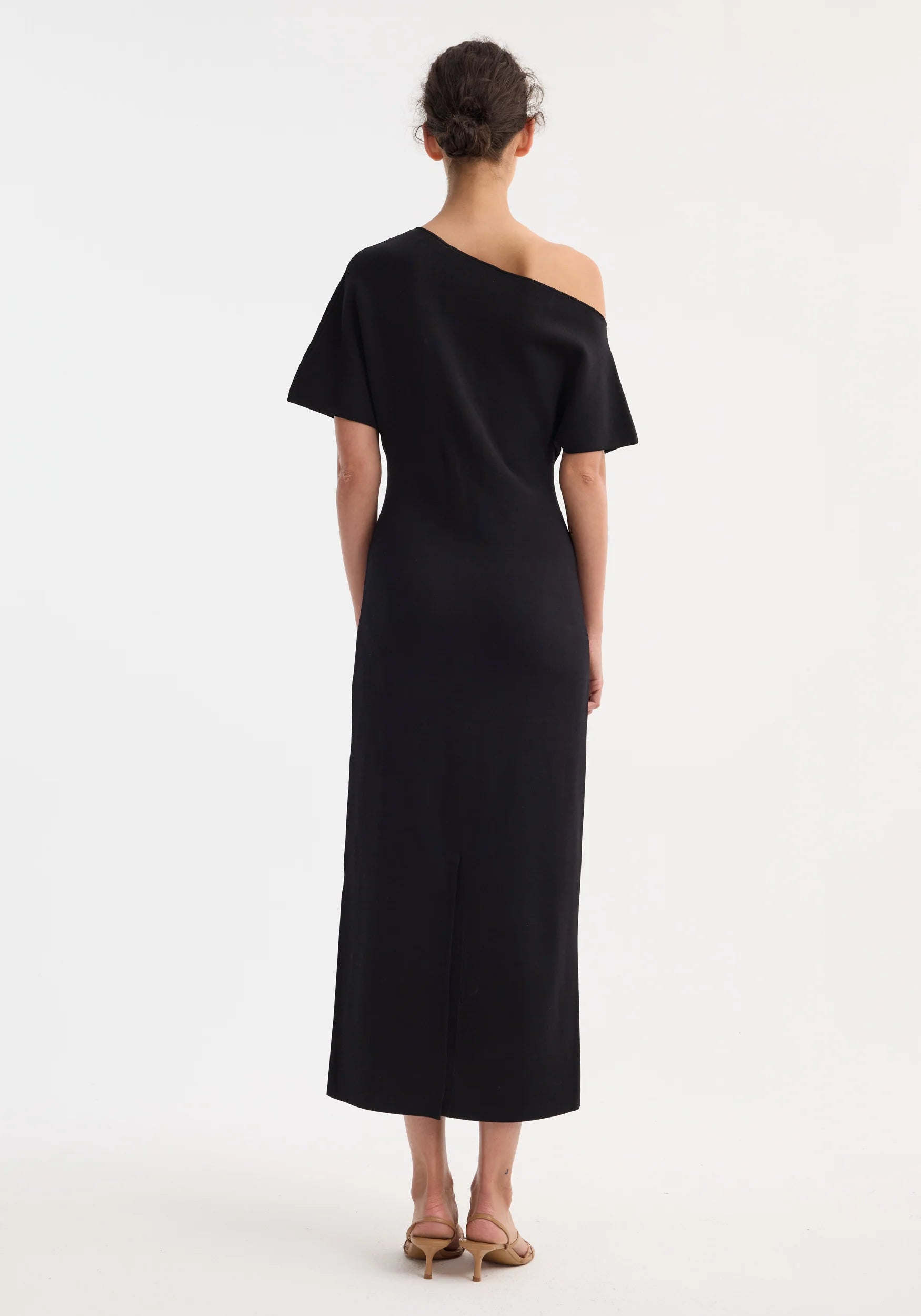 Róhe Asymmetrical Knitted Dress | Black