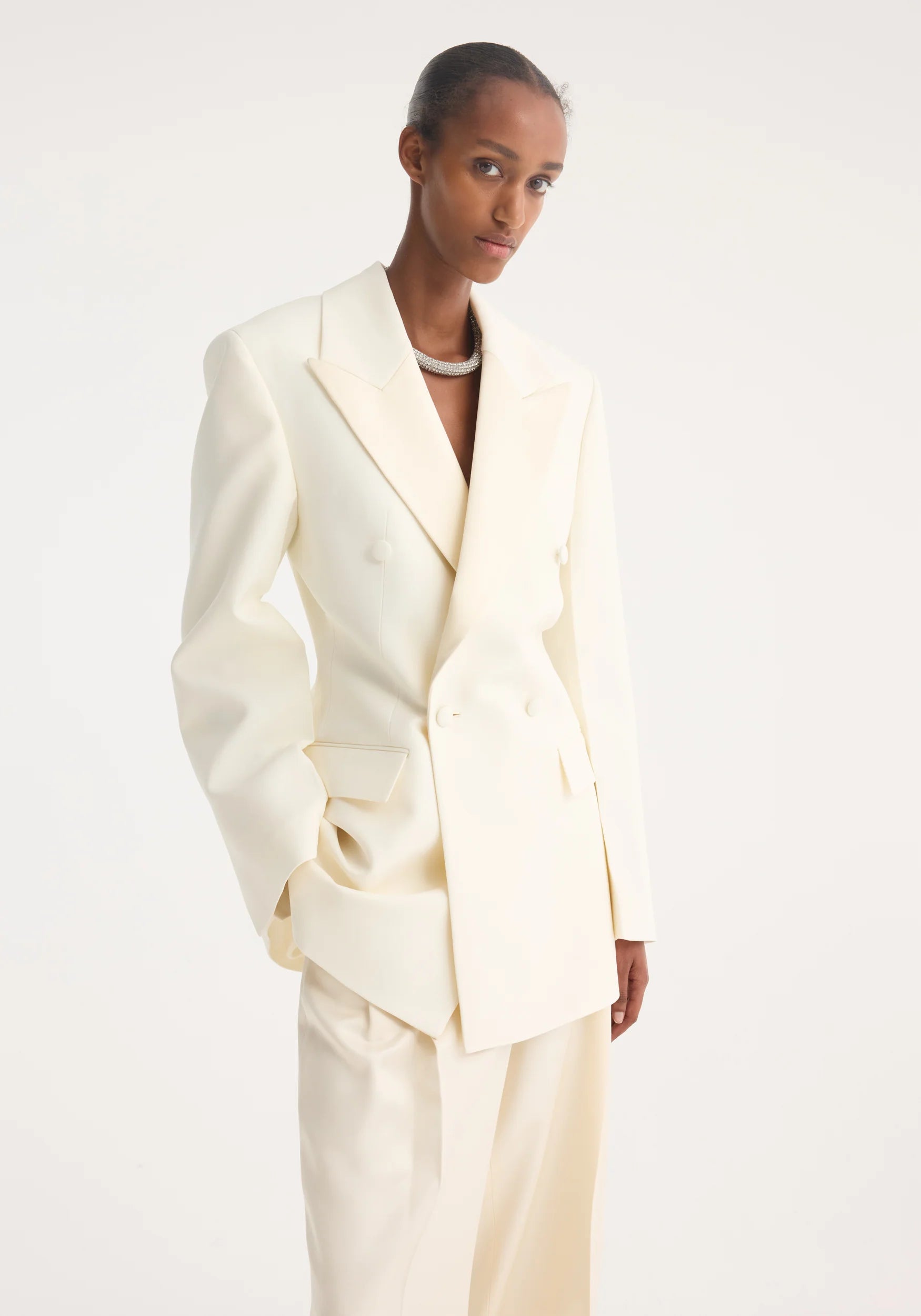 Róhe Hourglass Tuxedo Blazer | Off White