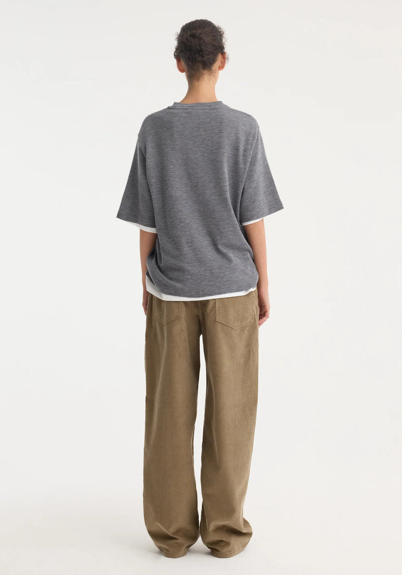 Róhe Relaxed Corduroy Trousers | Dark Sage