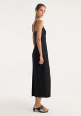 Róhe Sculptural Double-Face Wool Dress | Black