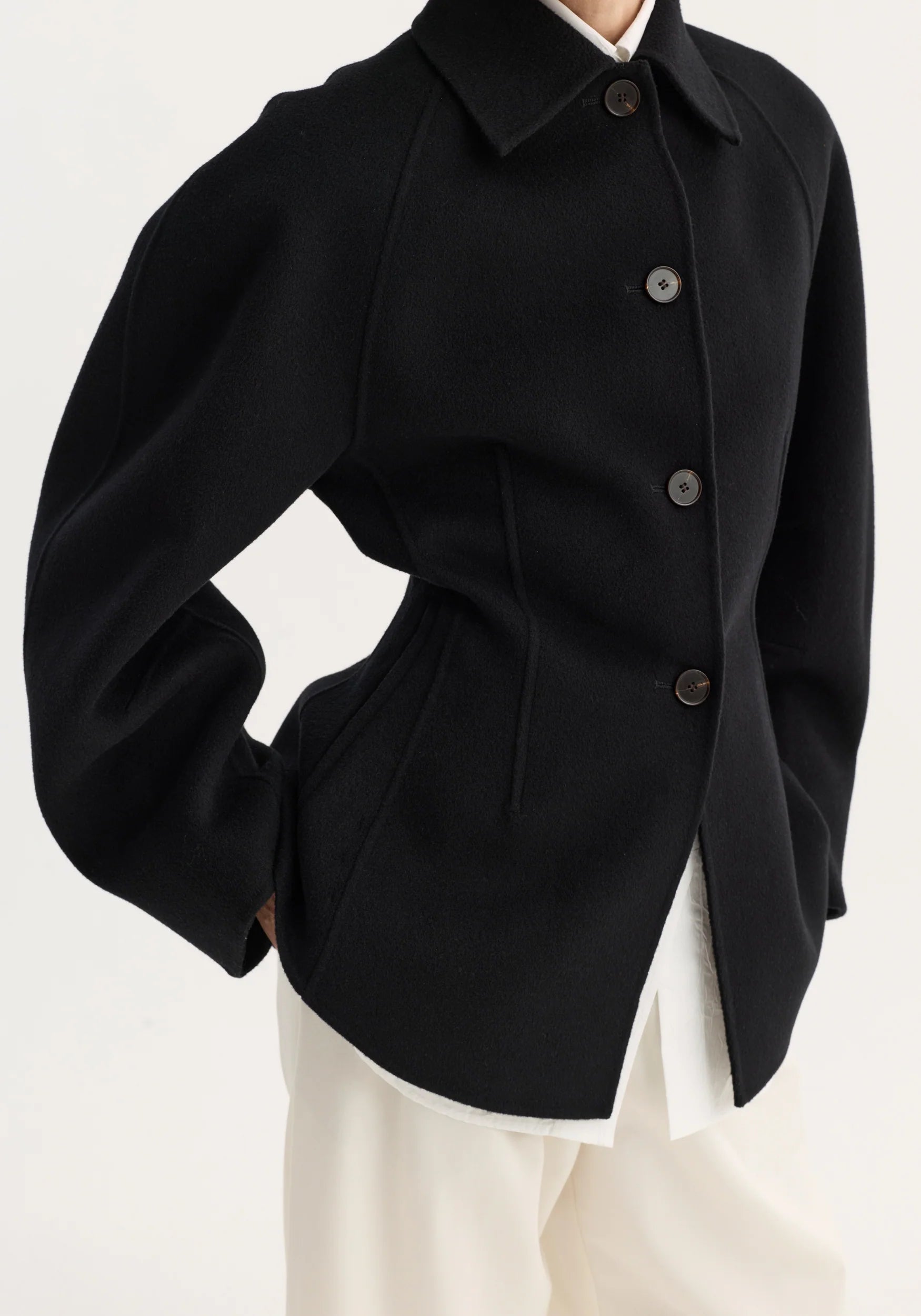 Róhe Double-Faced Sculptural Jacket | Black