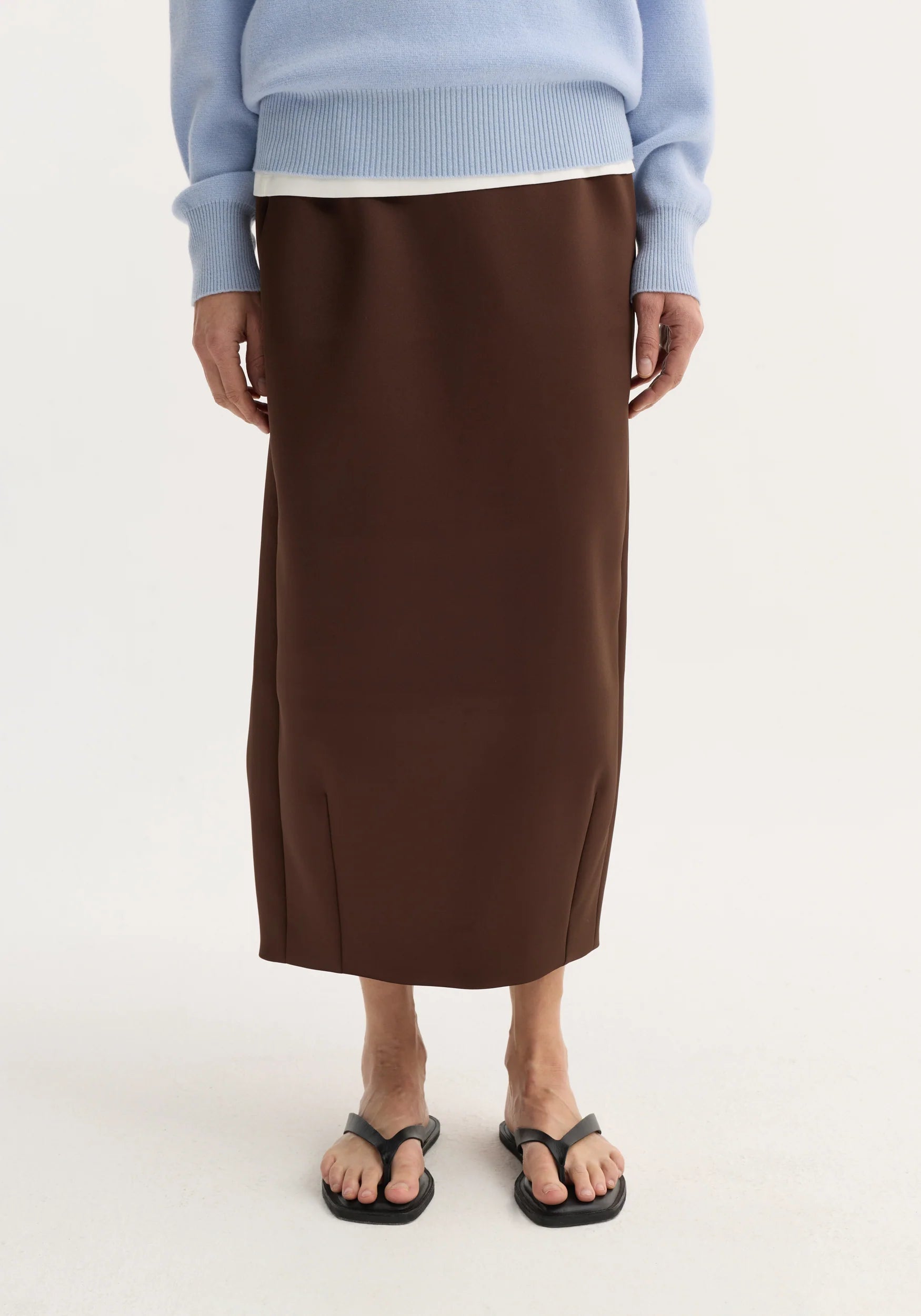 Róhe Balloon Column Skirt | Espresso