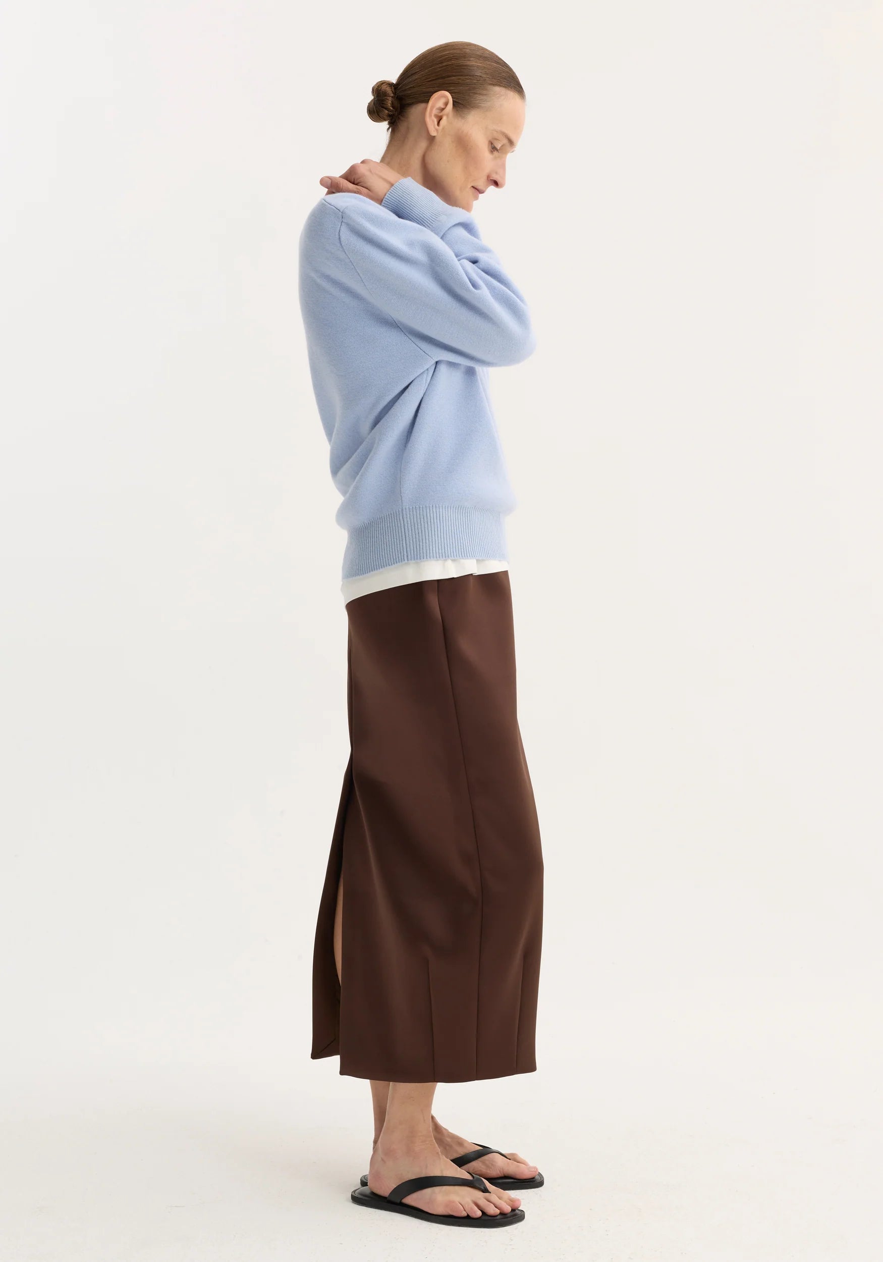 Róhe Balloon Column Skirt | Espresso