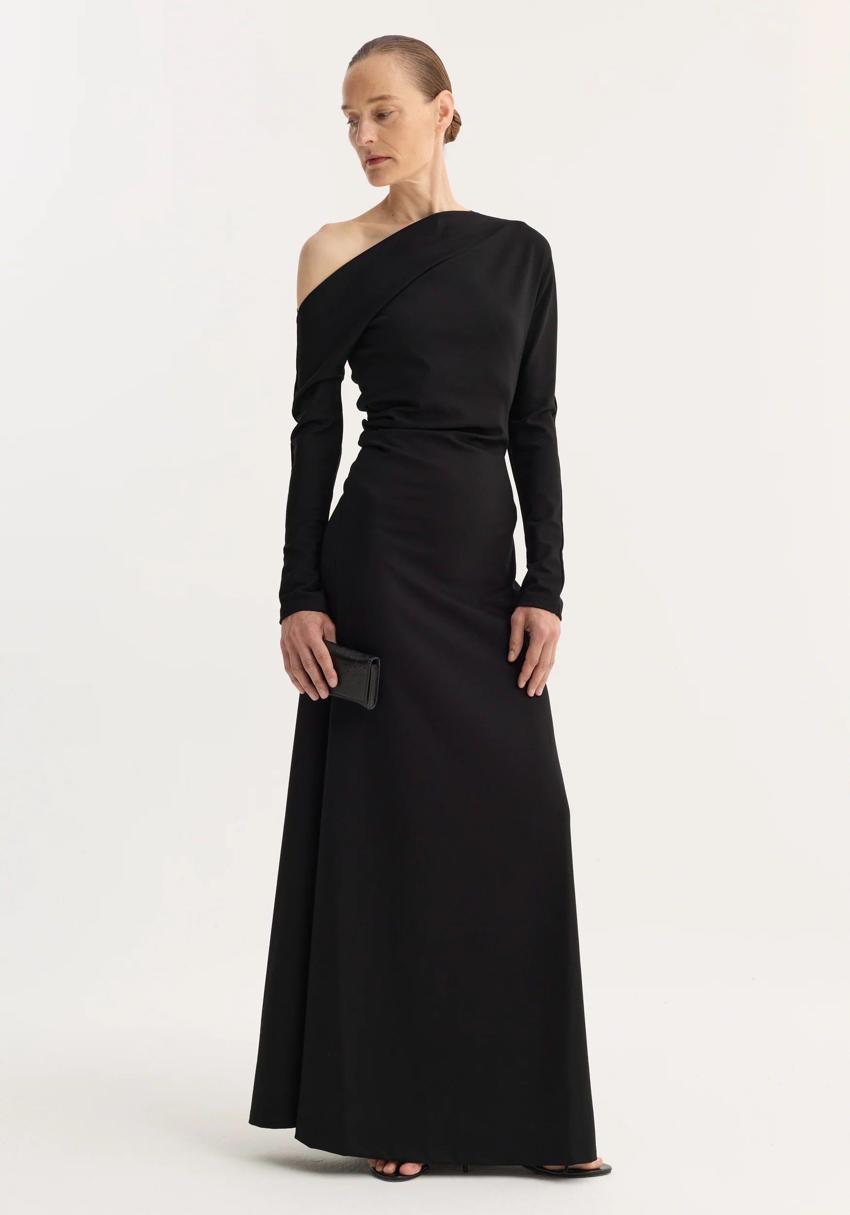 Róhe Twisted Jersey Dress | Black