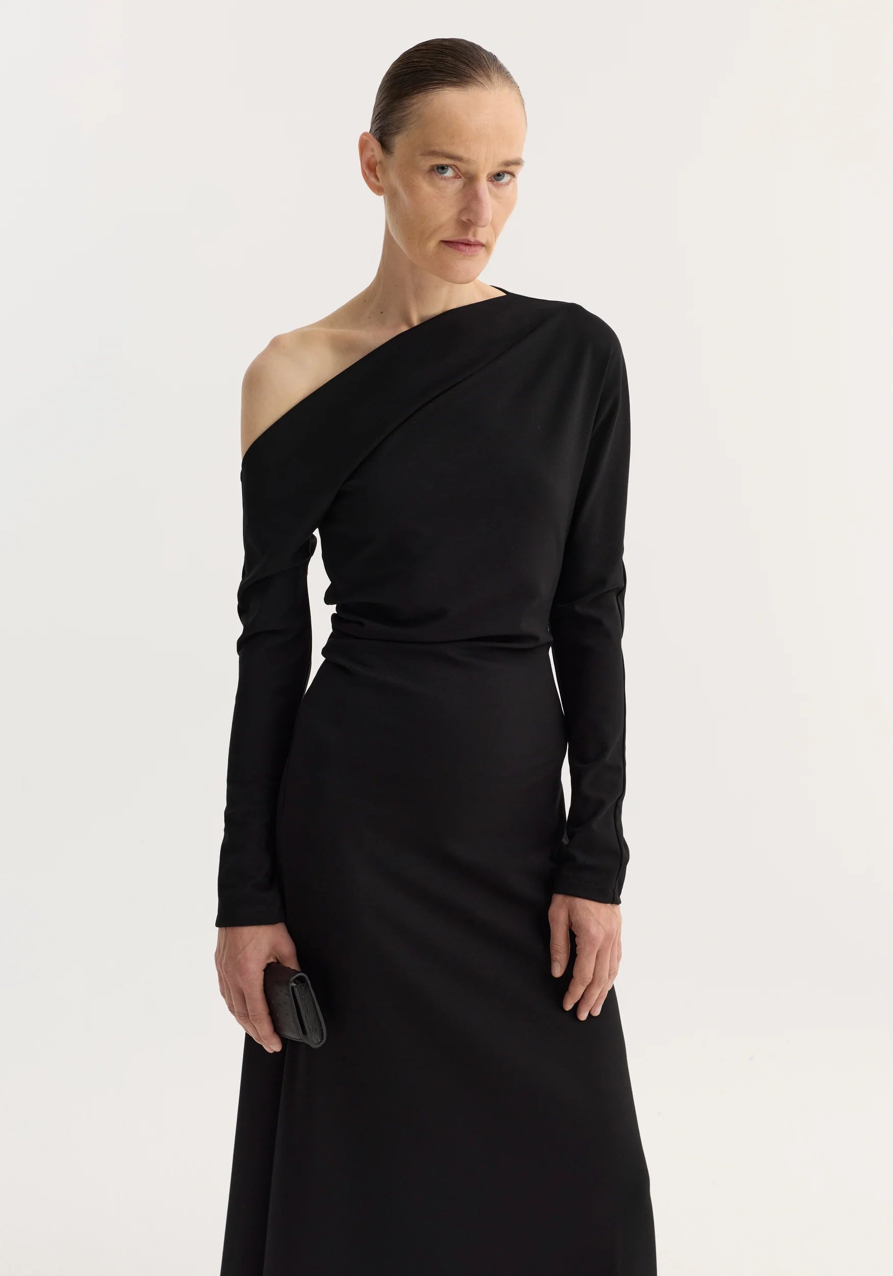 Róhe Twisted Jersey Dress | Black