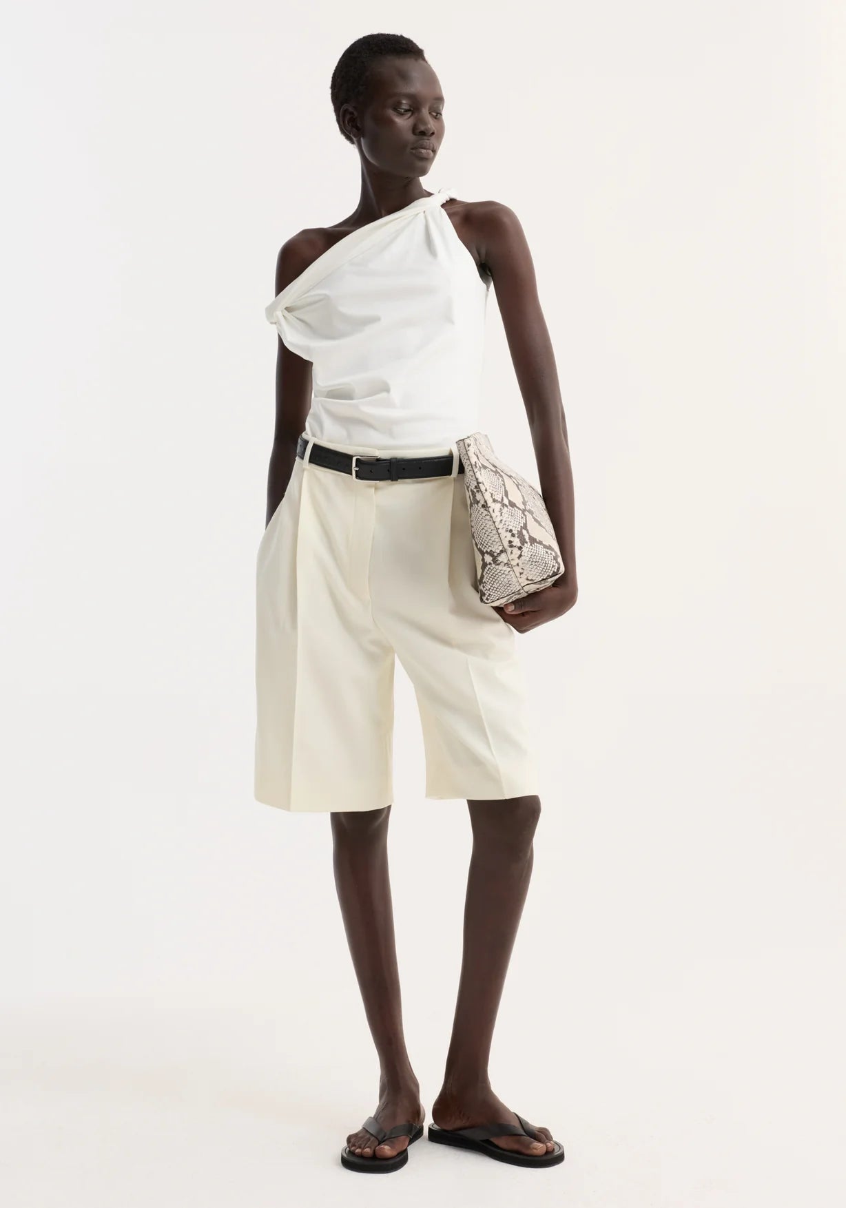 Róhe Sculptural Cotton Silk Top | Off White