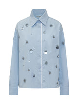 Des Phemmes Blue Embellished Shirt