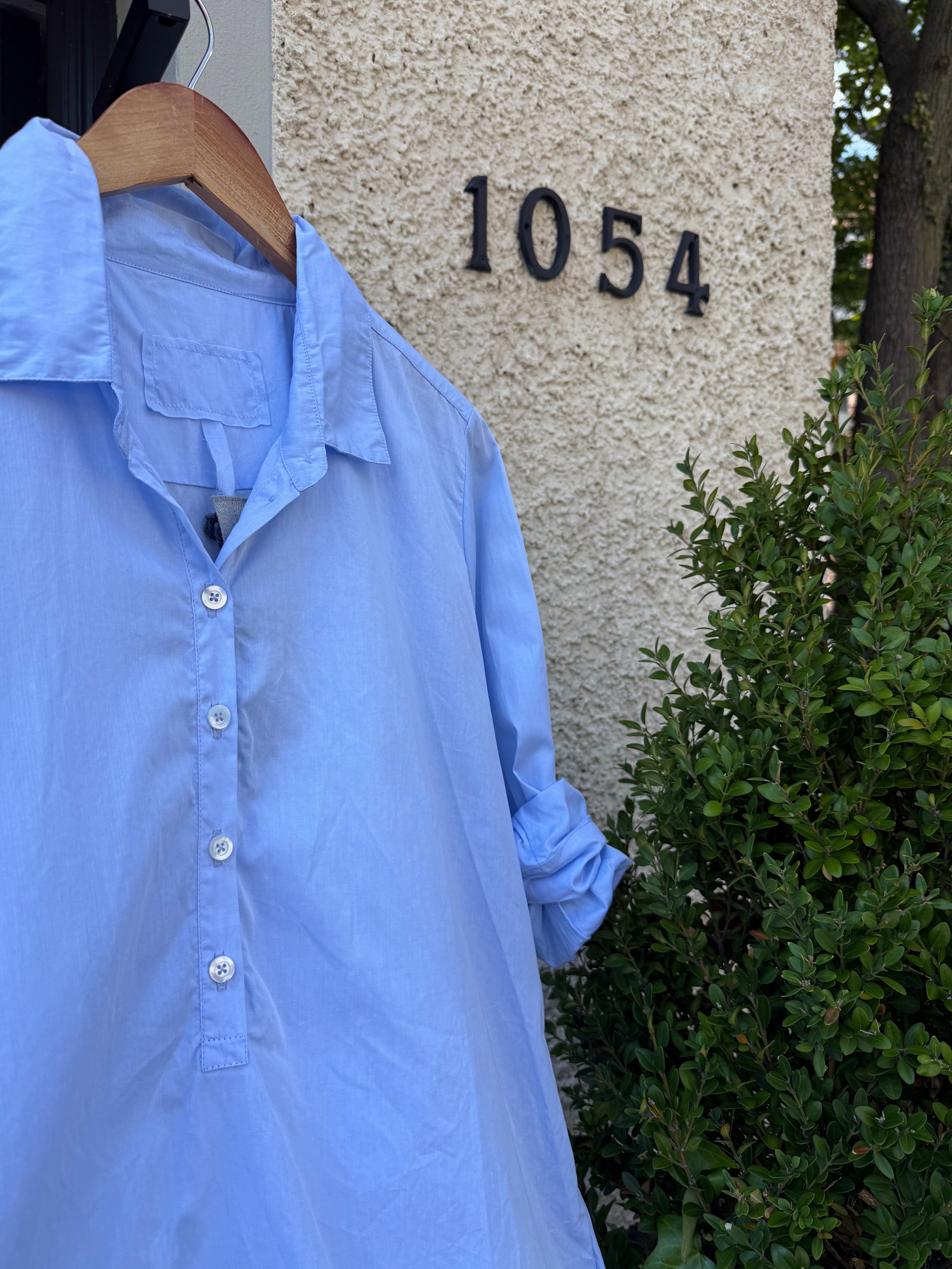 Private Pullover Cotton Shirt | Blue
