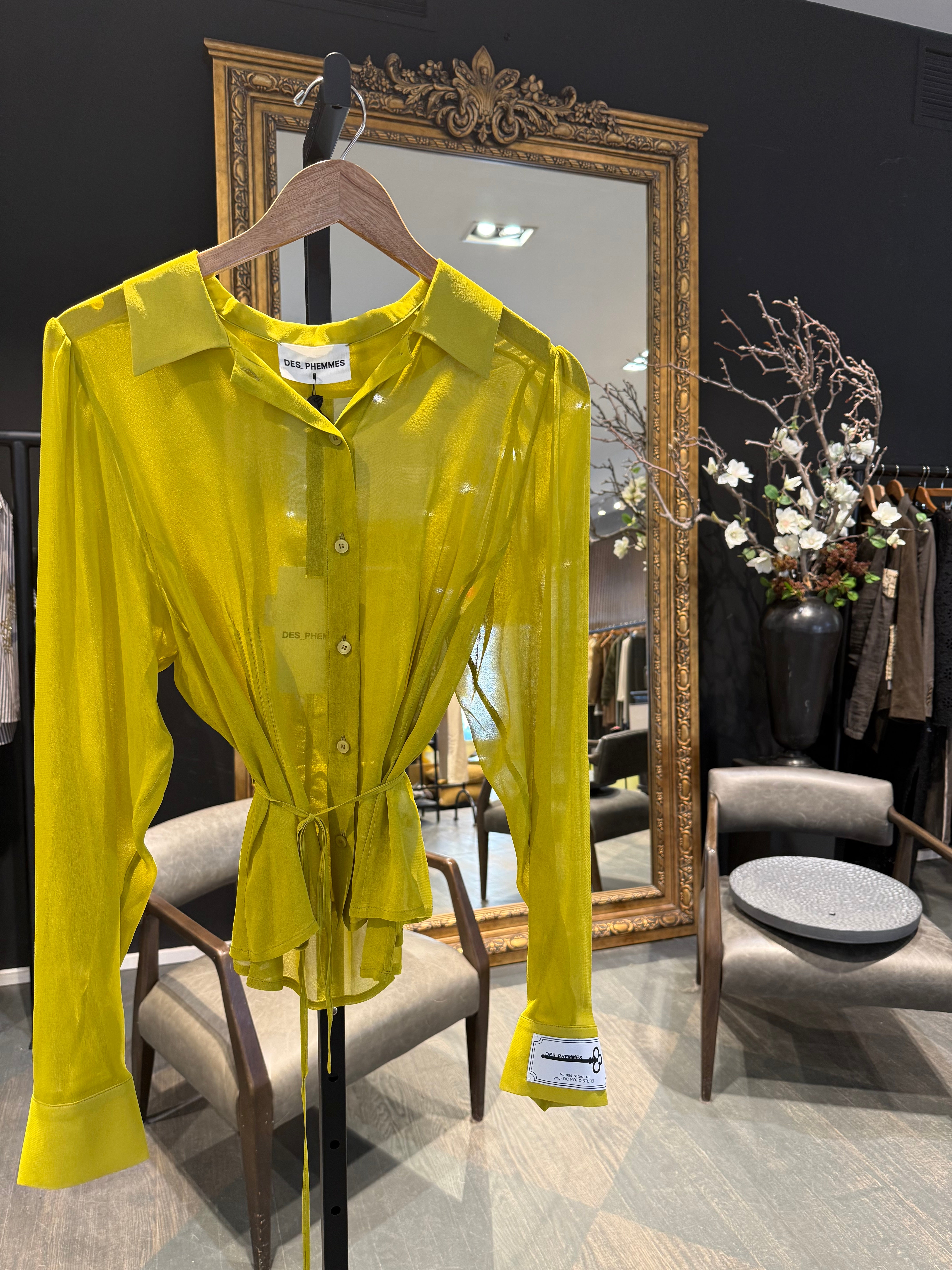Des Phemmes Petite Classic Shirt | Lime