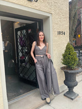 UJOH Slate Grey Eyelet Bra Top