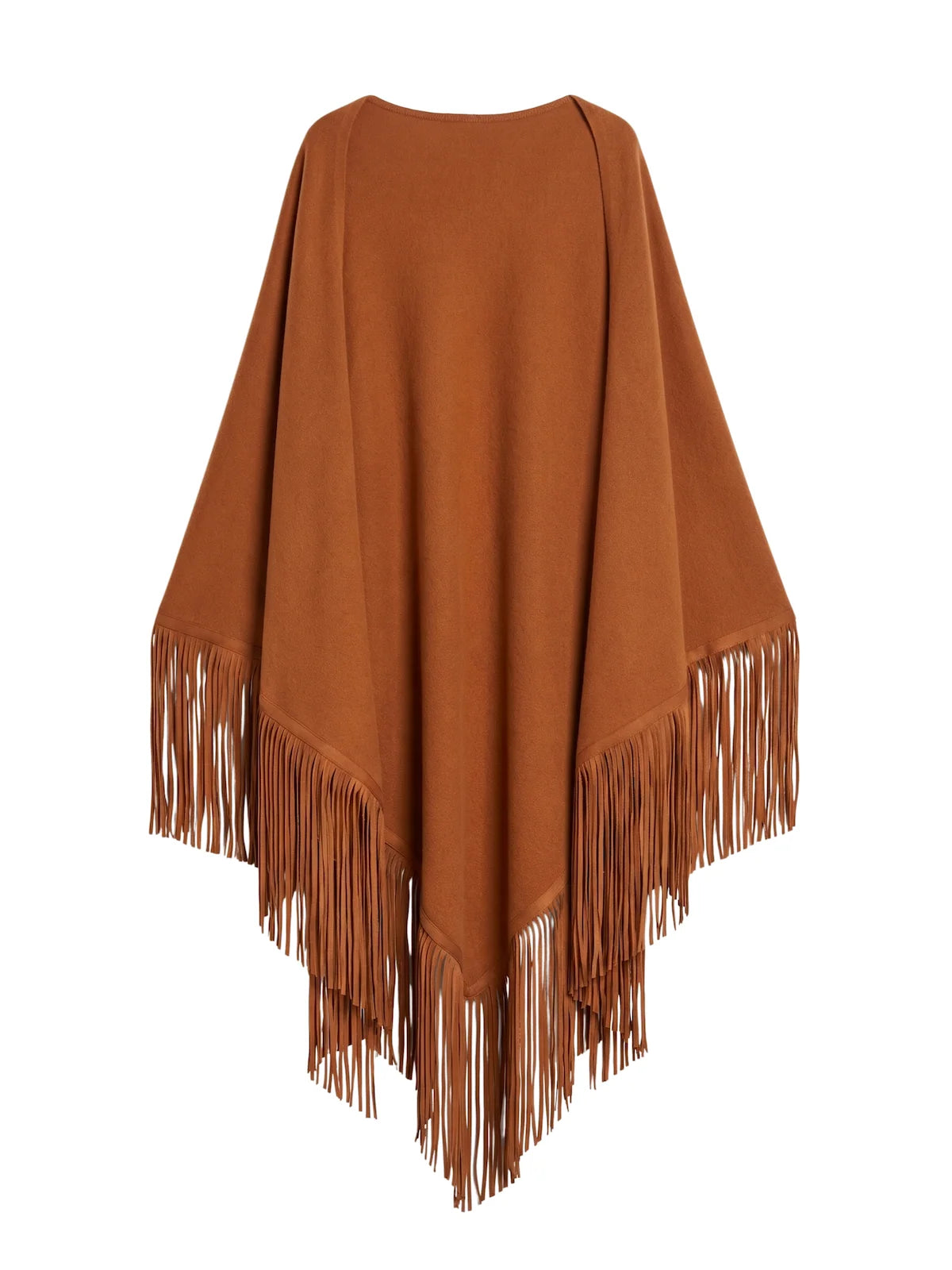 ELY ELY Comte Cashmere Fringe Wrap Scarf | Rust