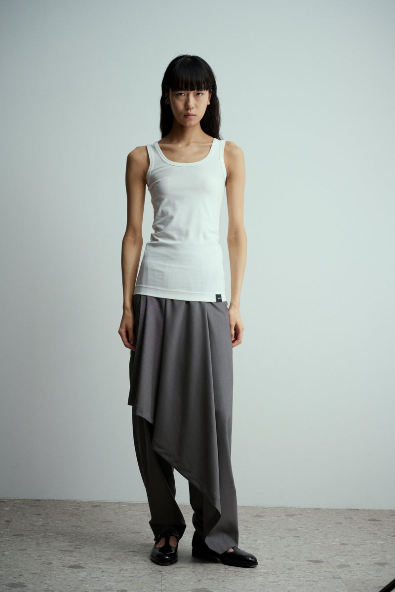UJOH Japanese Cotton White Tank Top