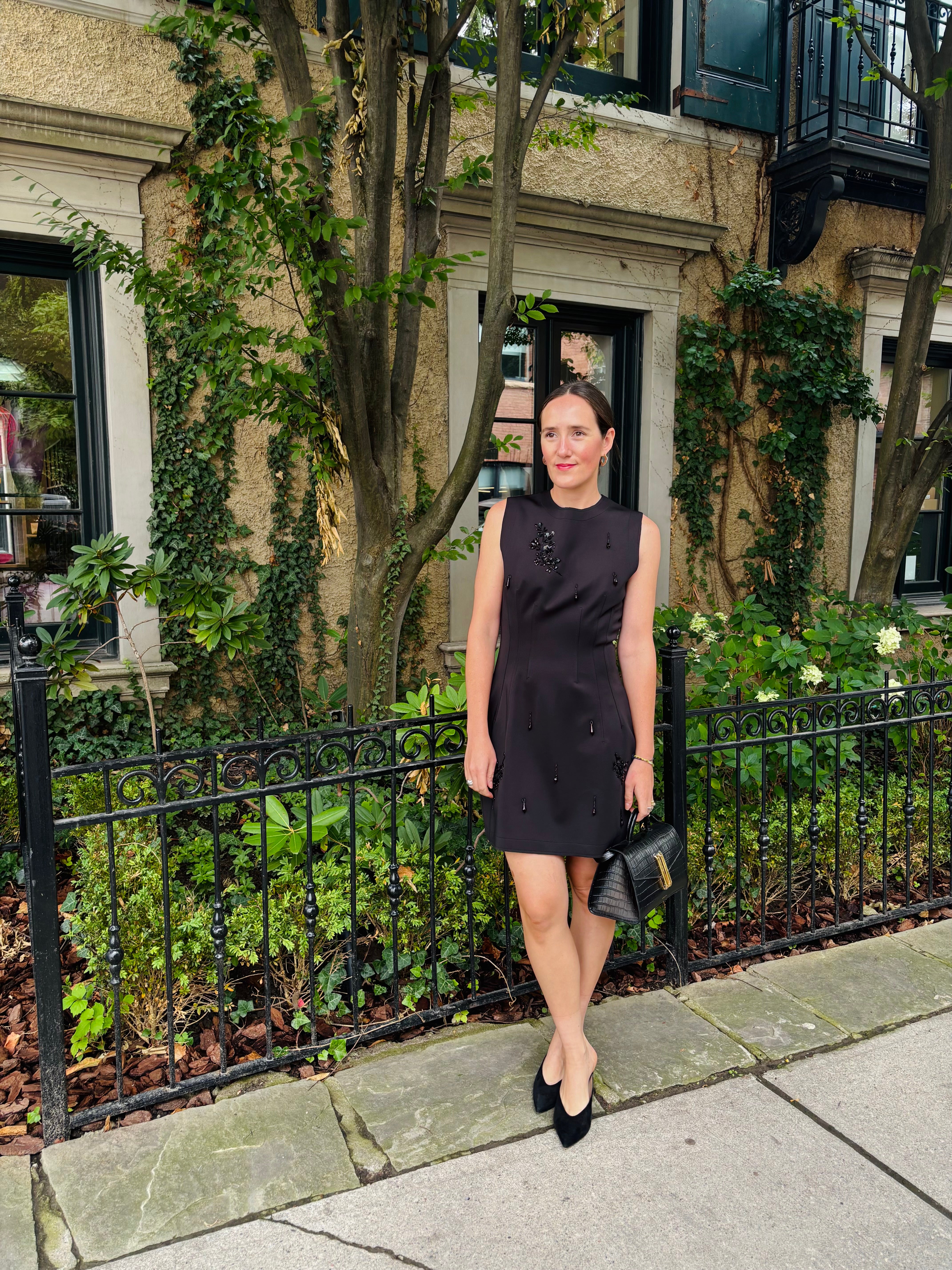 Des Phemmes Black Embellished Mini Dress