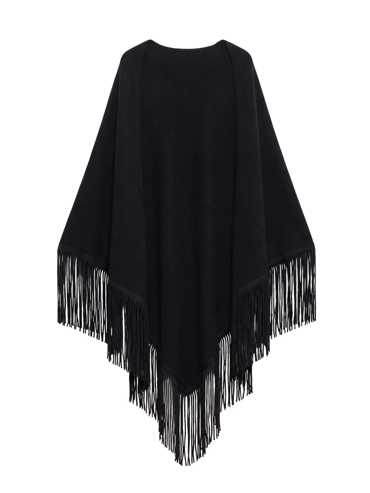 ELY ELY Comte Cashmere Fringe Wrap Scarf | Black