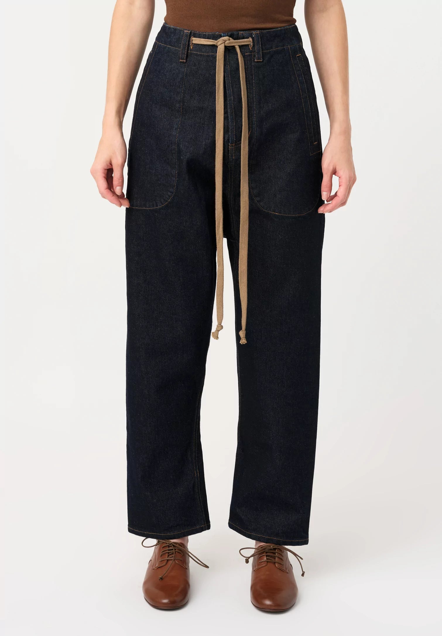 Uma Wang Blue Denim Pigiama Pants