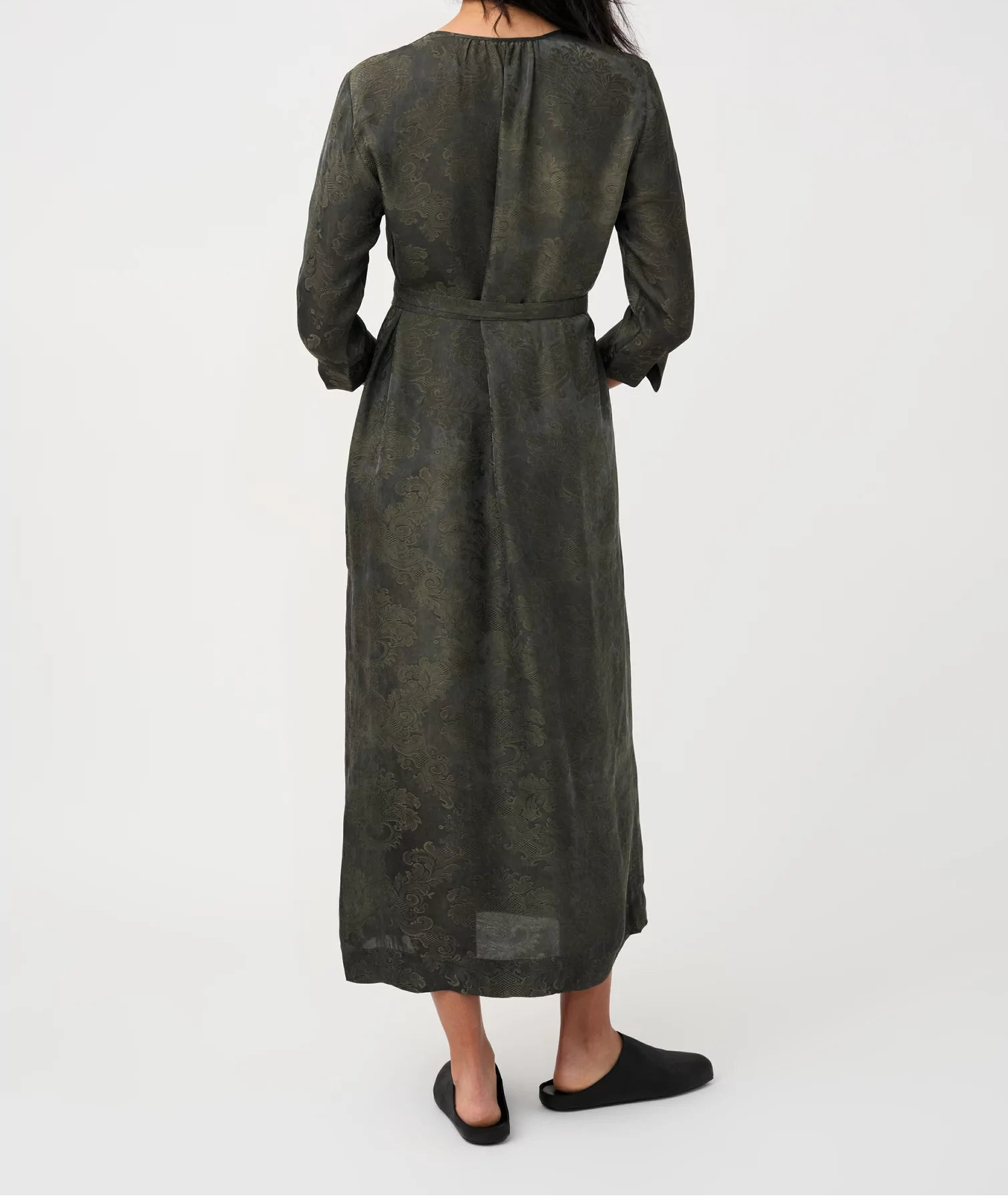 Uma Wang Anthea Wrap Dress | Dark Green