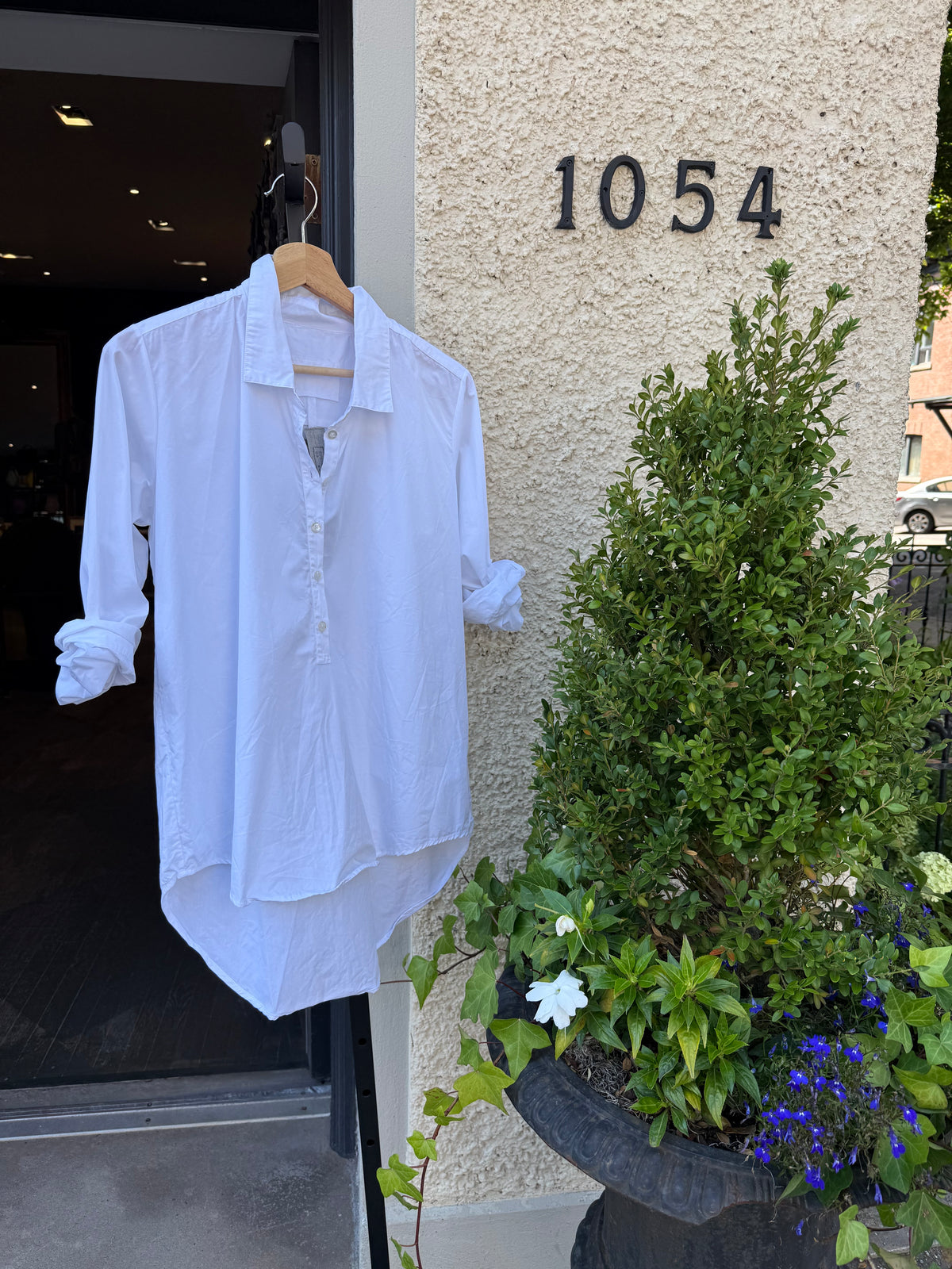 Private Pullover Cotton Shirt | White