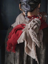 Uma Wang Wool Blend Scarf Red Tan