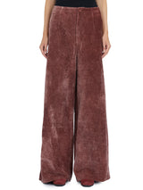 Uma Wang Punnet Velvet Pants Dark Red