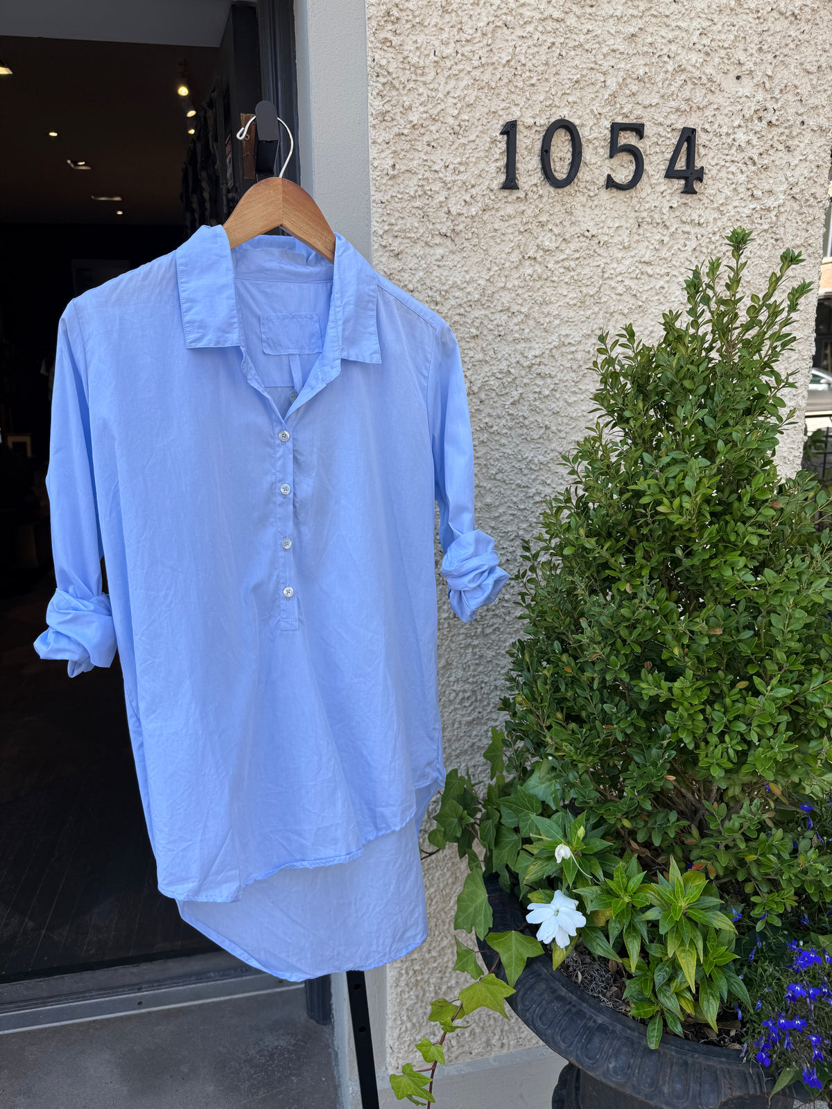 Private Pullover Cotton Shirt | Blue