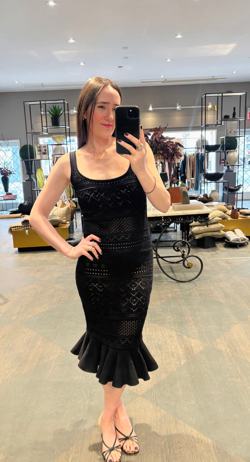 Des Phemmes Black Knit Dress