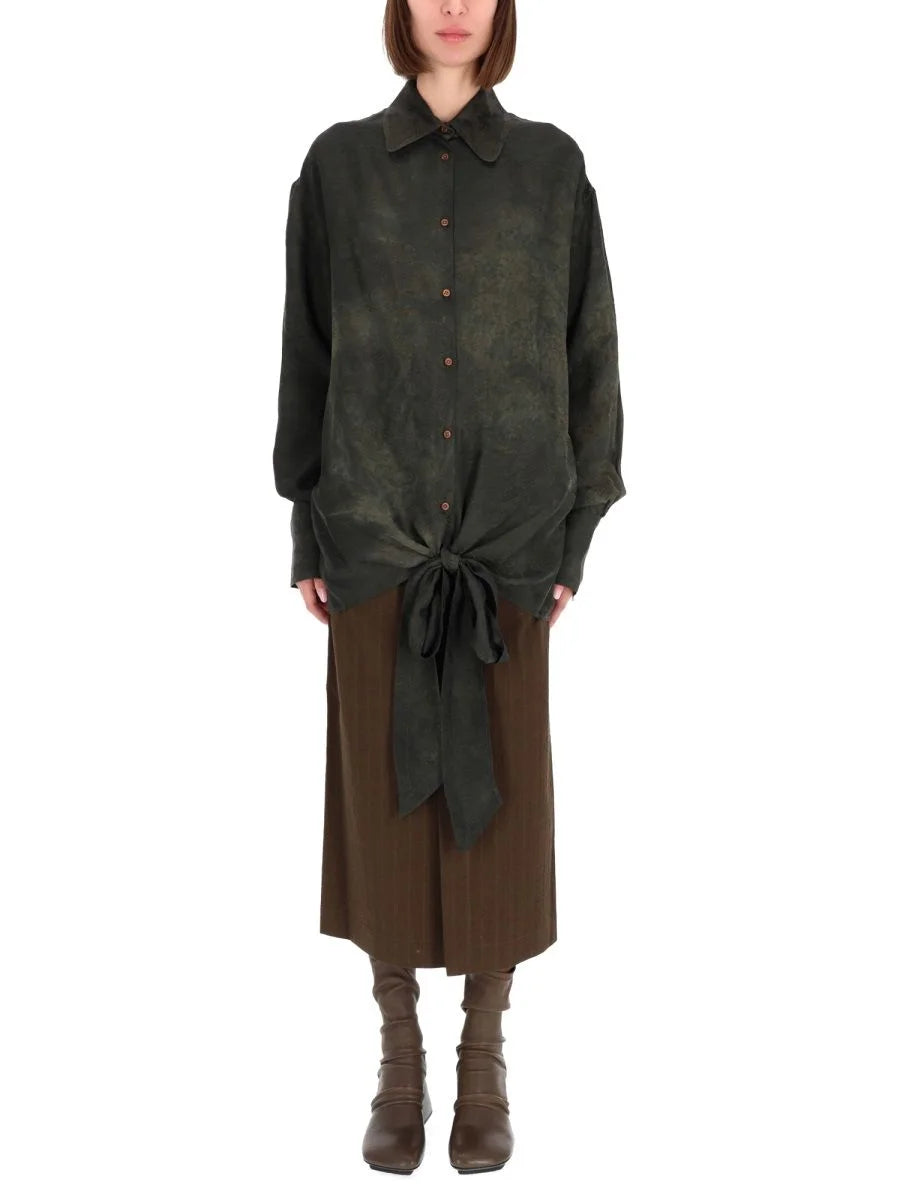 Uma Wang Jacquard Top Dark Green