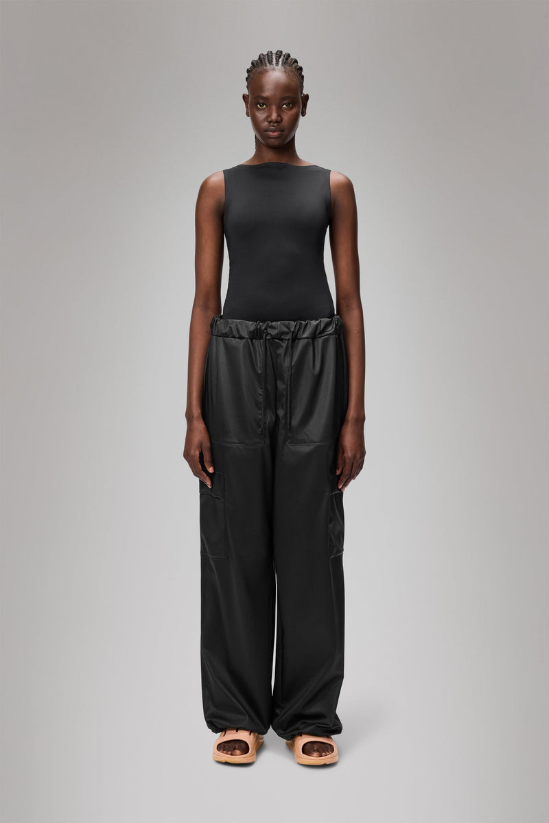 Rains Cargo Rain Pants Wide Black