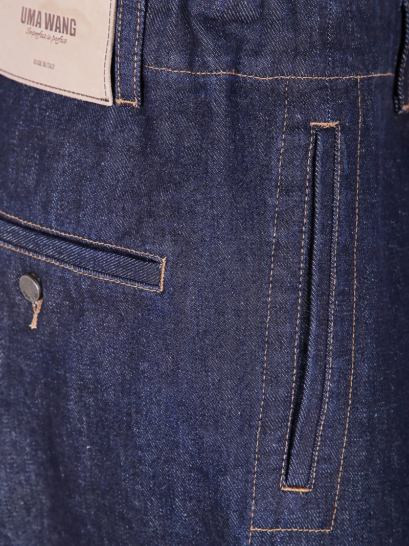 Uma Wang Blue Denim Pigiama Pants