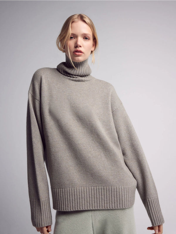 Leap Ada Cashmere Turtleneck Sweater Mink