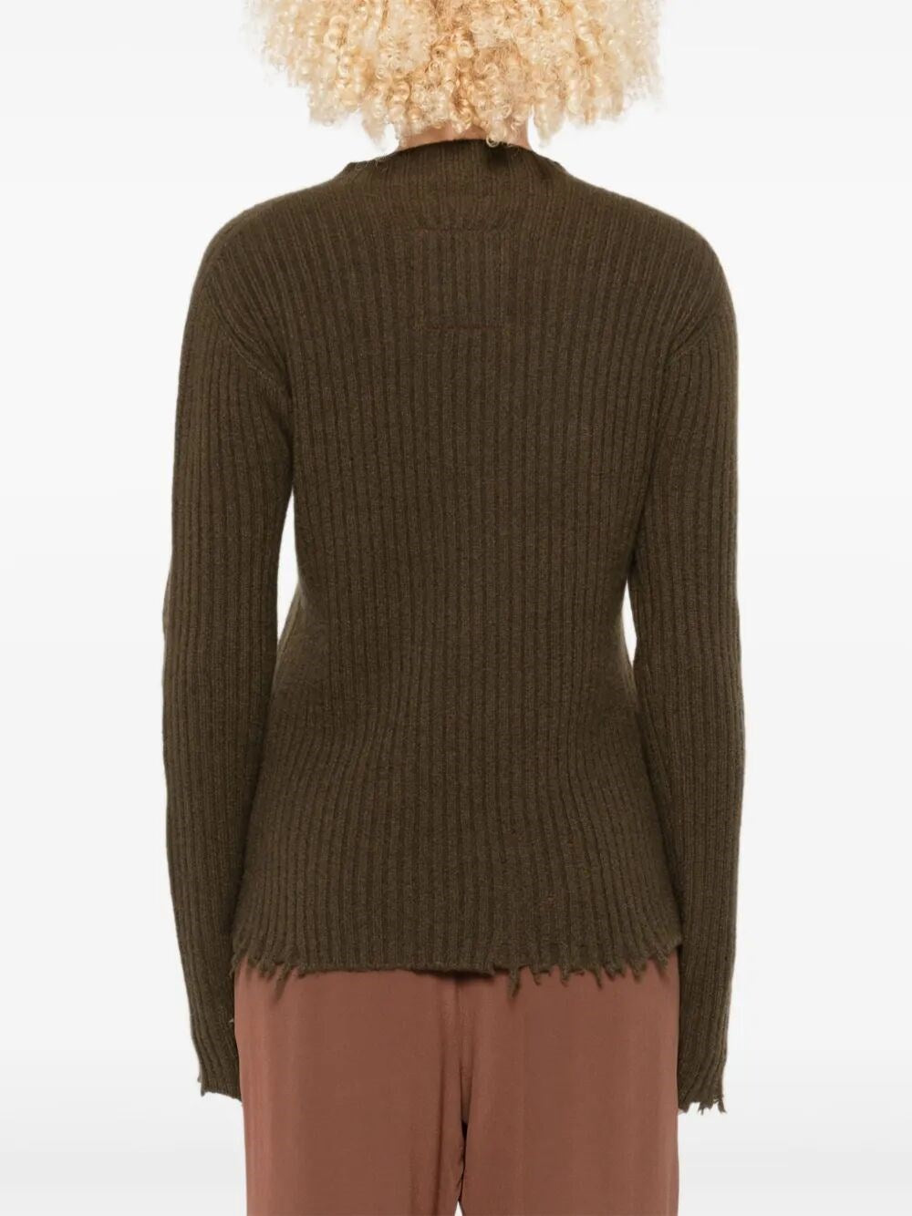 Uma Wang Cashmere Rib Sweater Army Green