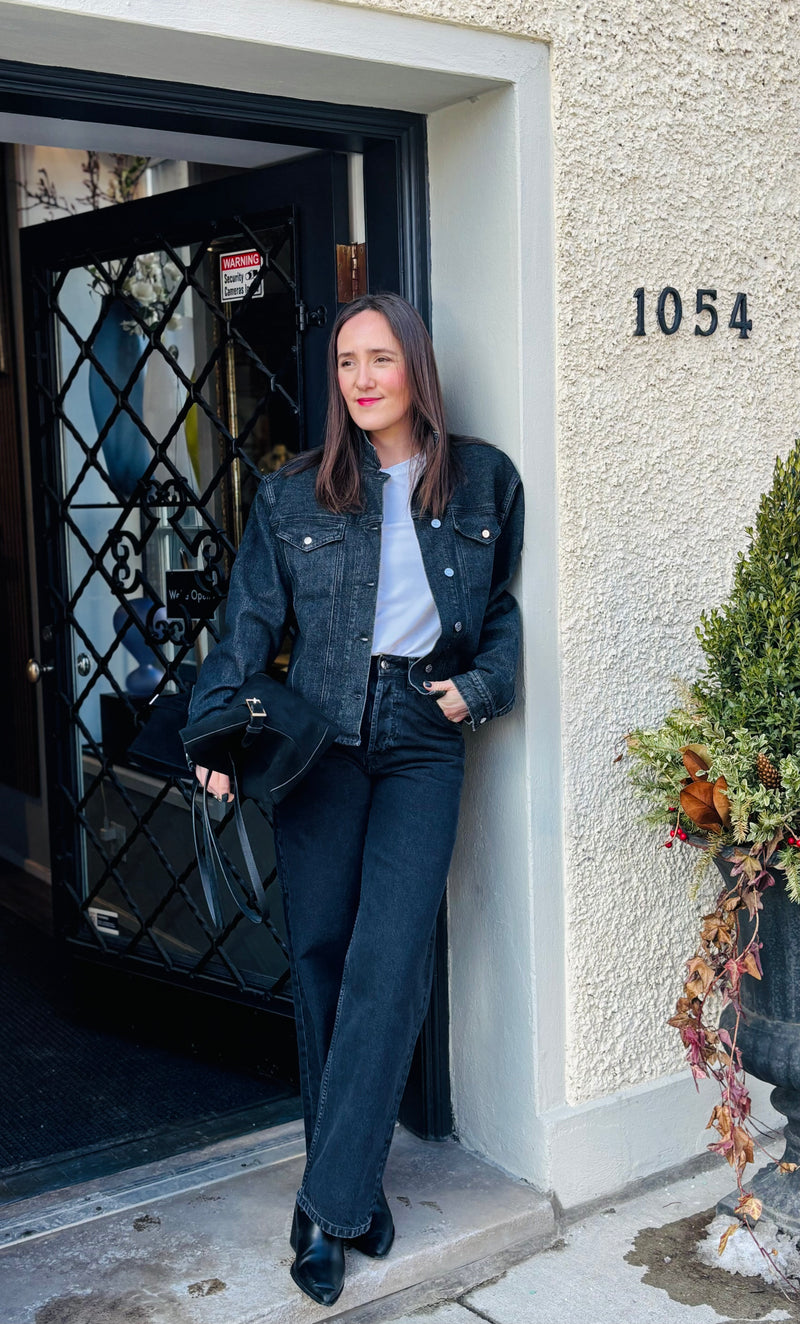 Filippa K Black Stonewash Denim Shirt Jacket – CLEMENTINE'S
