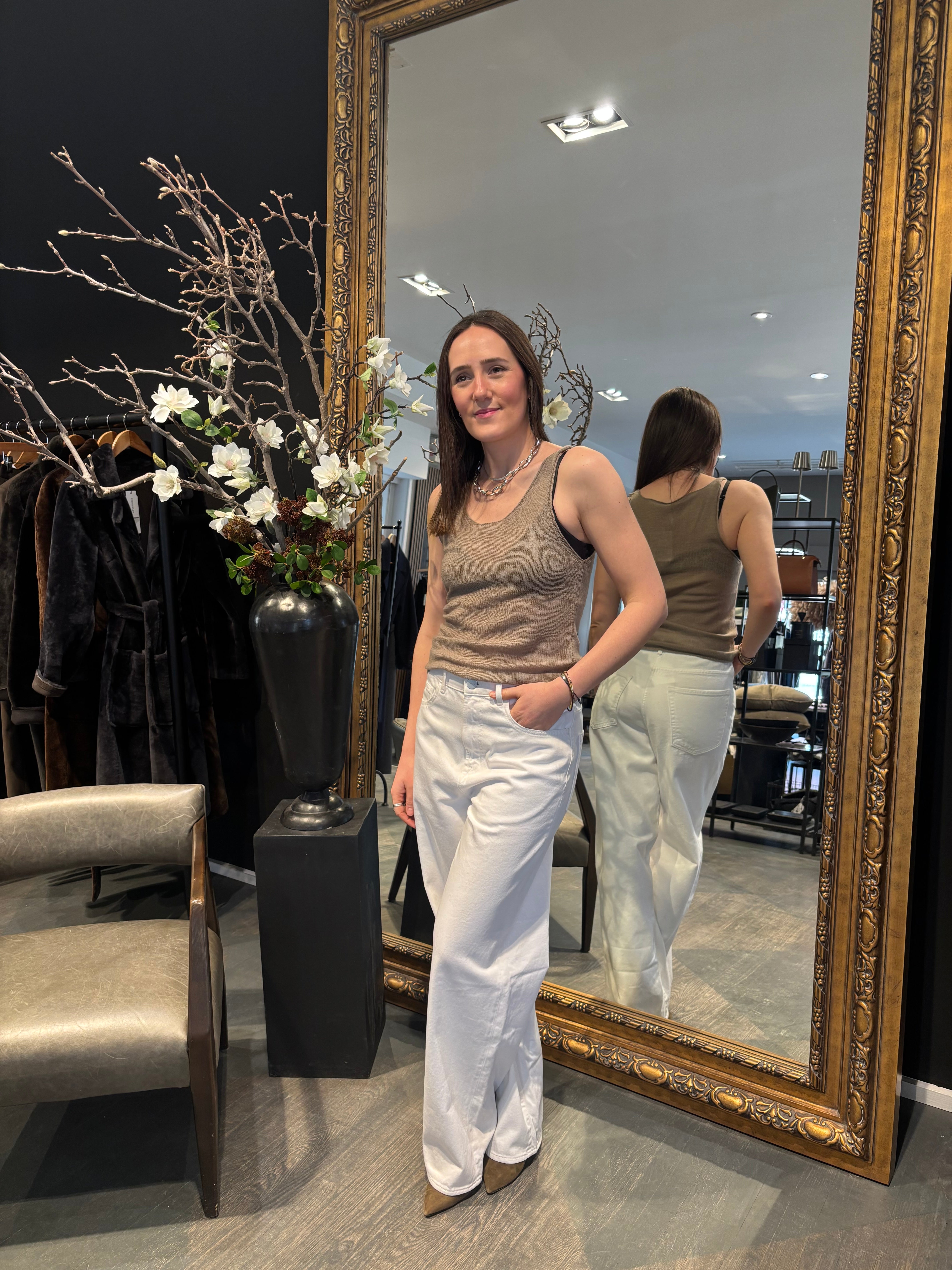 ELY ELY Madge Cashmere Tank | Fungi